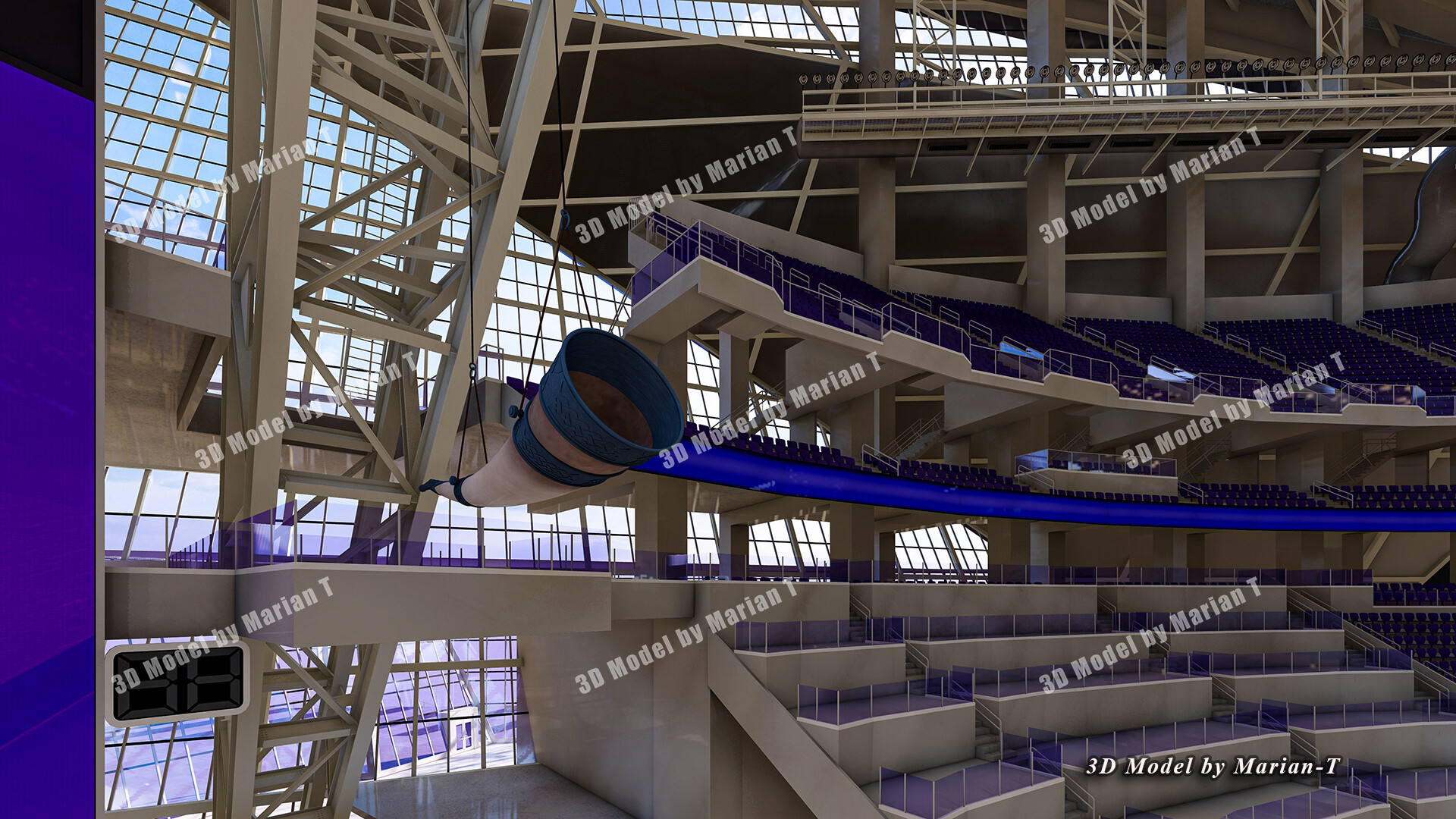 ArtStation - US Bank Stadium Minneapolis USA 3d model