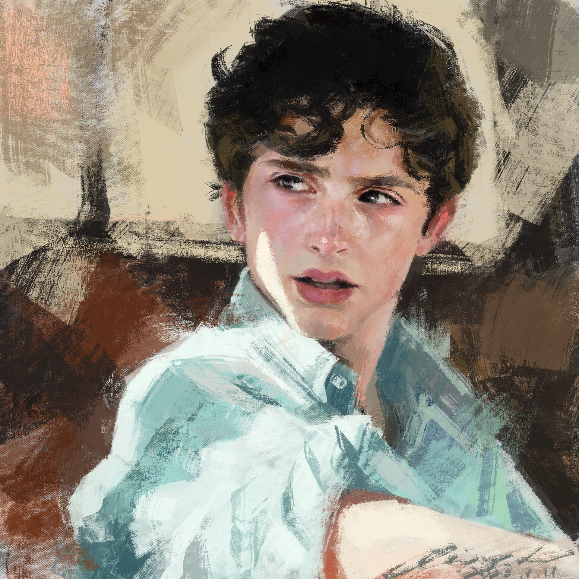 ArtStation - Digital Portrait Timothee Chalamet