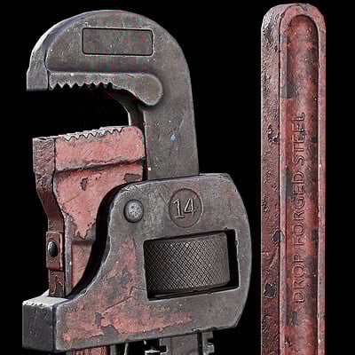 Pipe Wrench - Rust