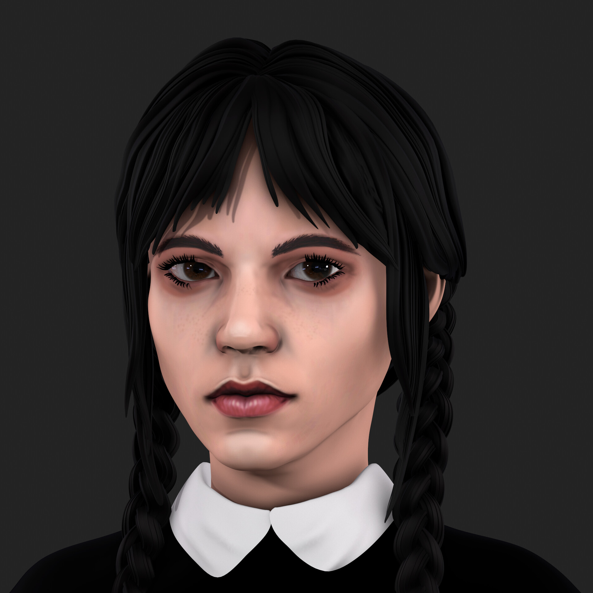ArtStation - Wednesday Addams portrait