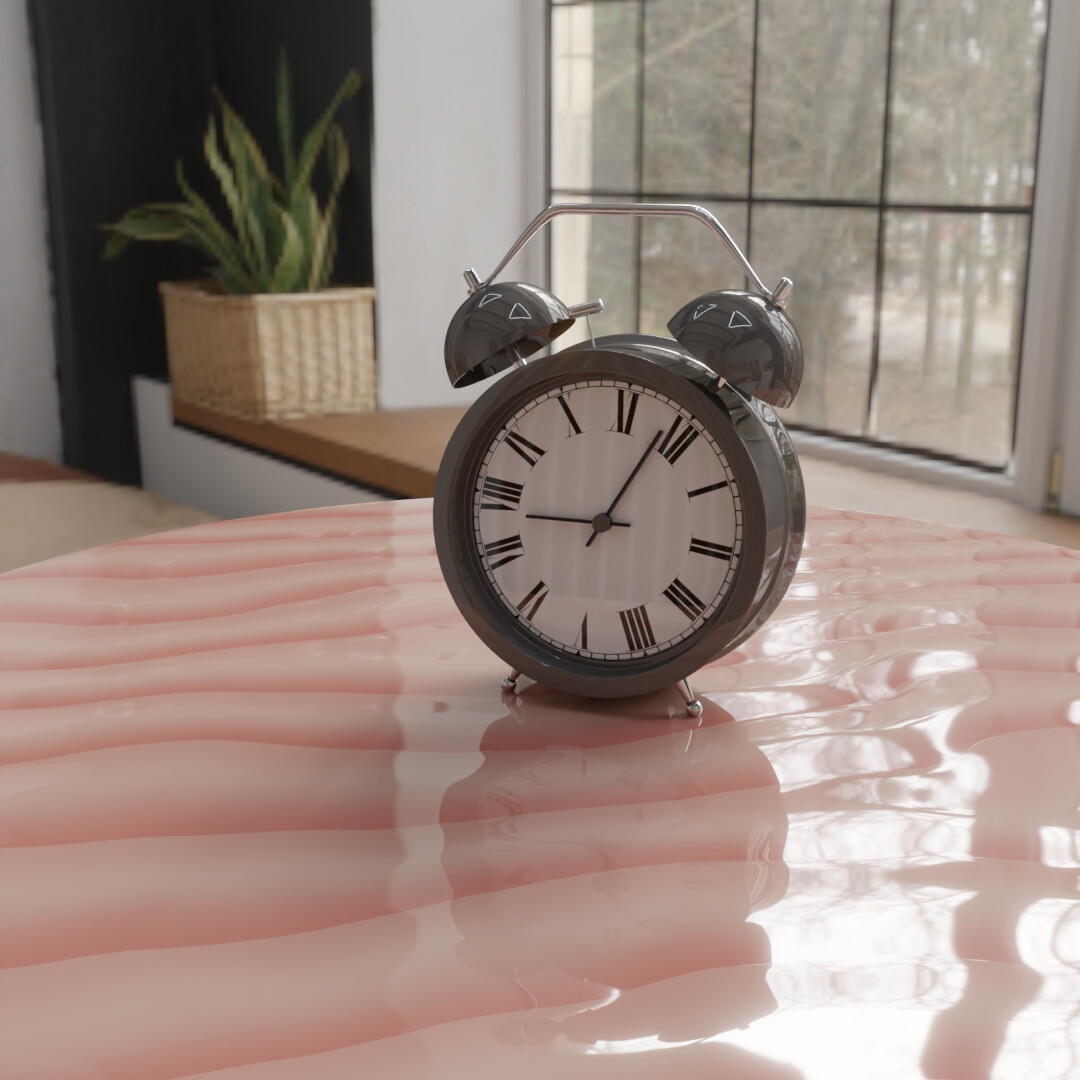 ArtStation - Realistic Double Bell Table Top Clock