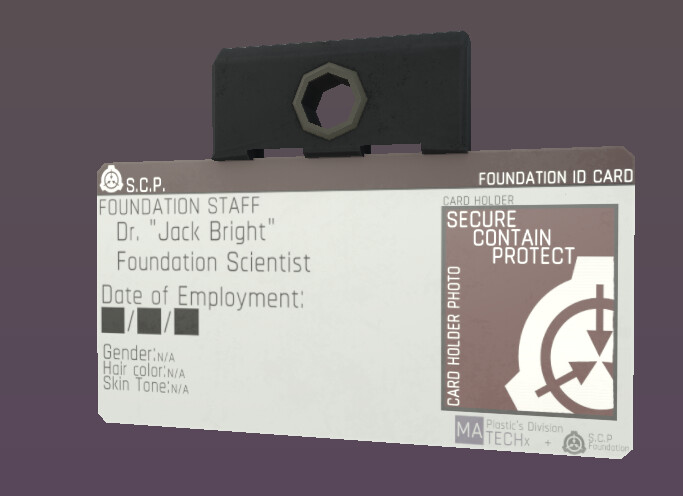 SCP FOUNDATION Identification Card 