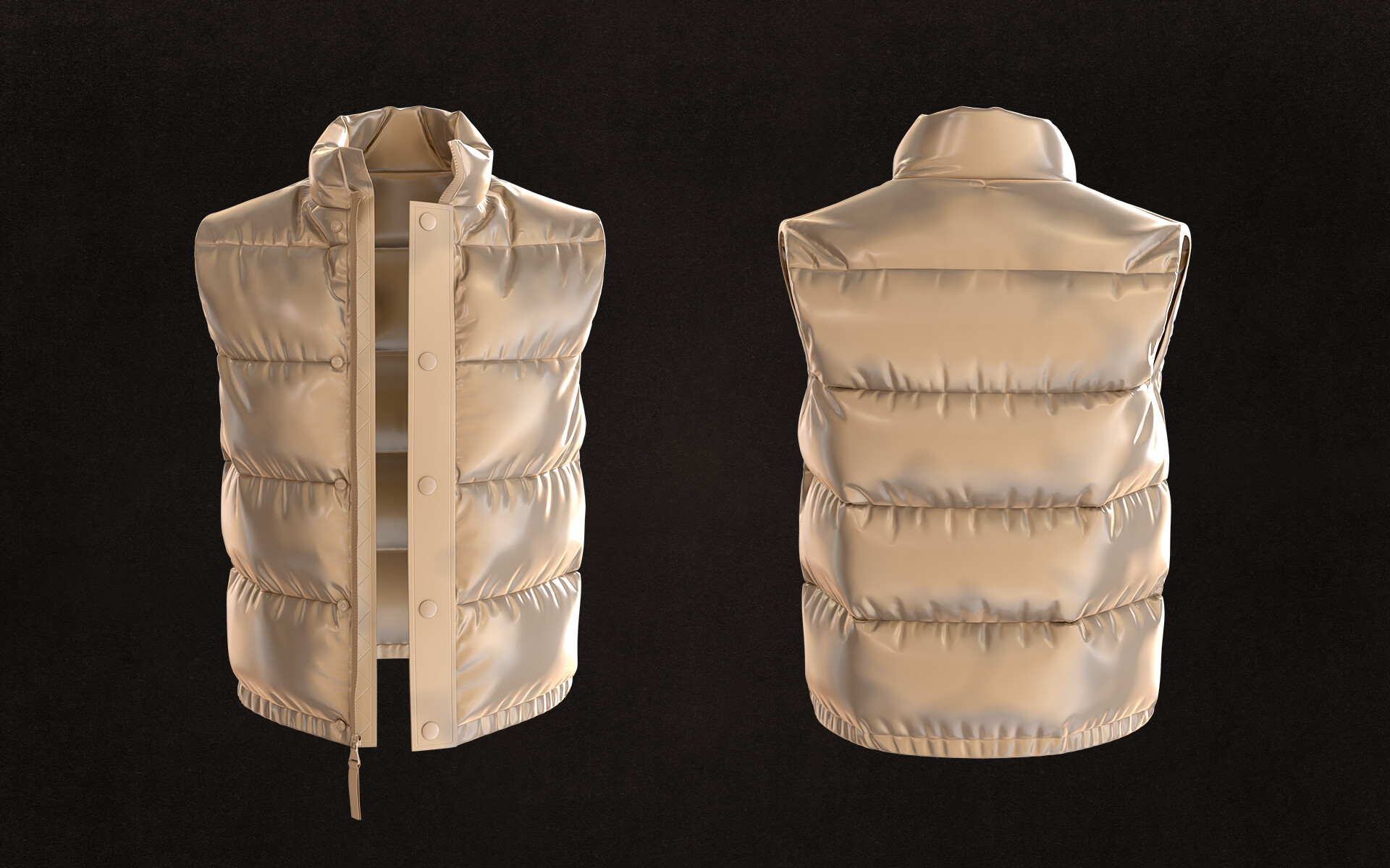 Designer shop puffer vest