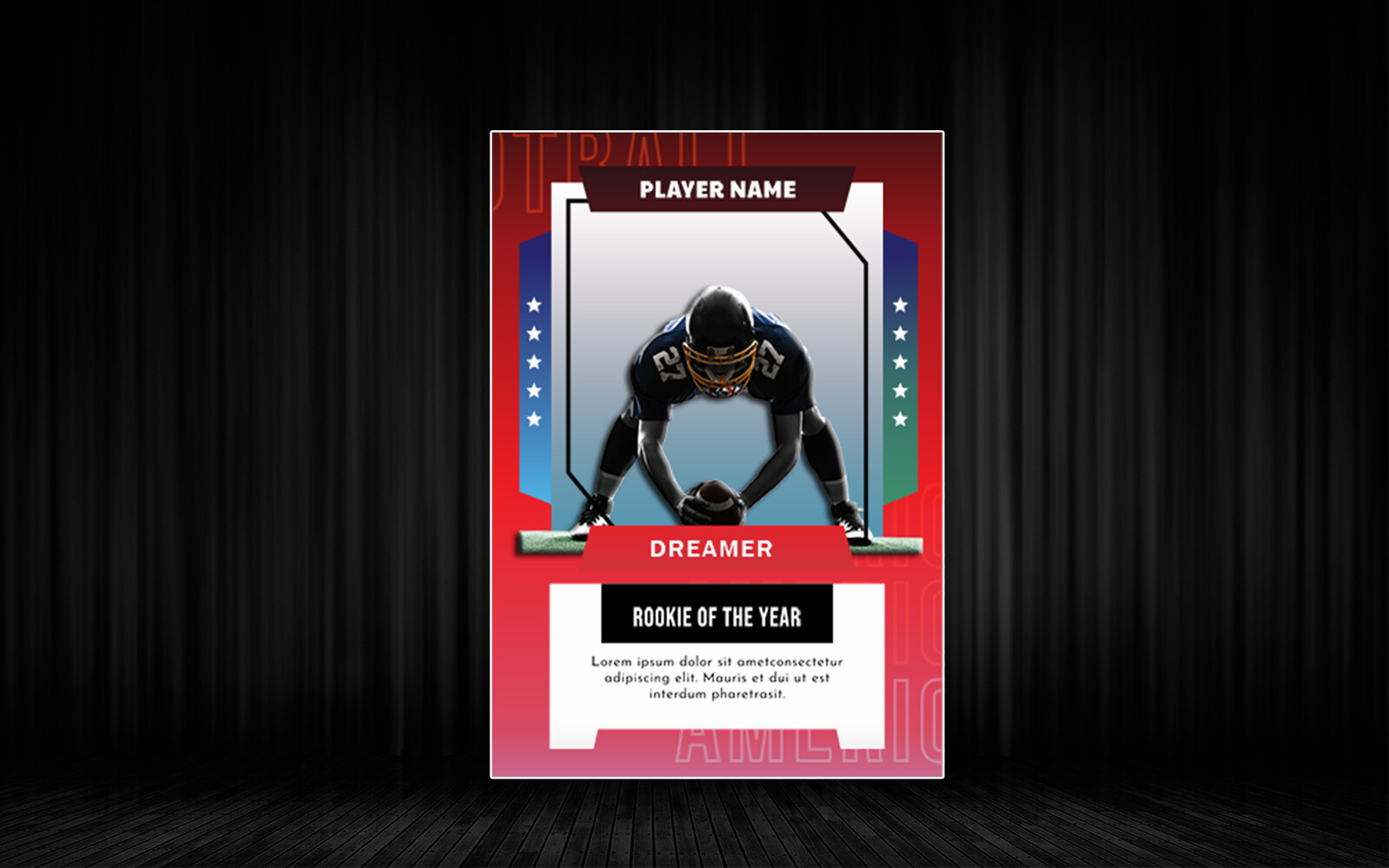 Atomic templates Sports Trading Card template V4