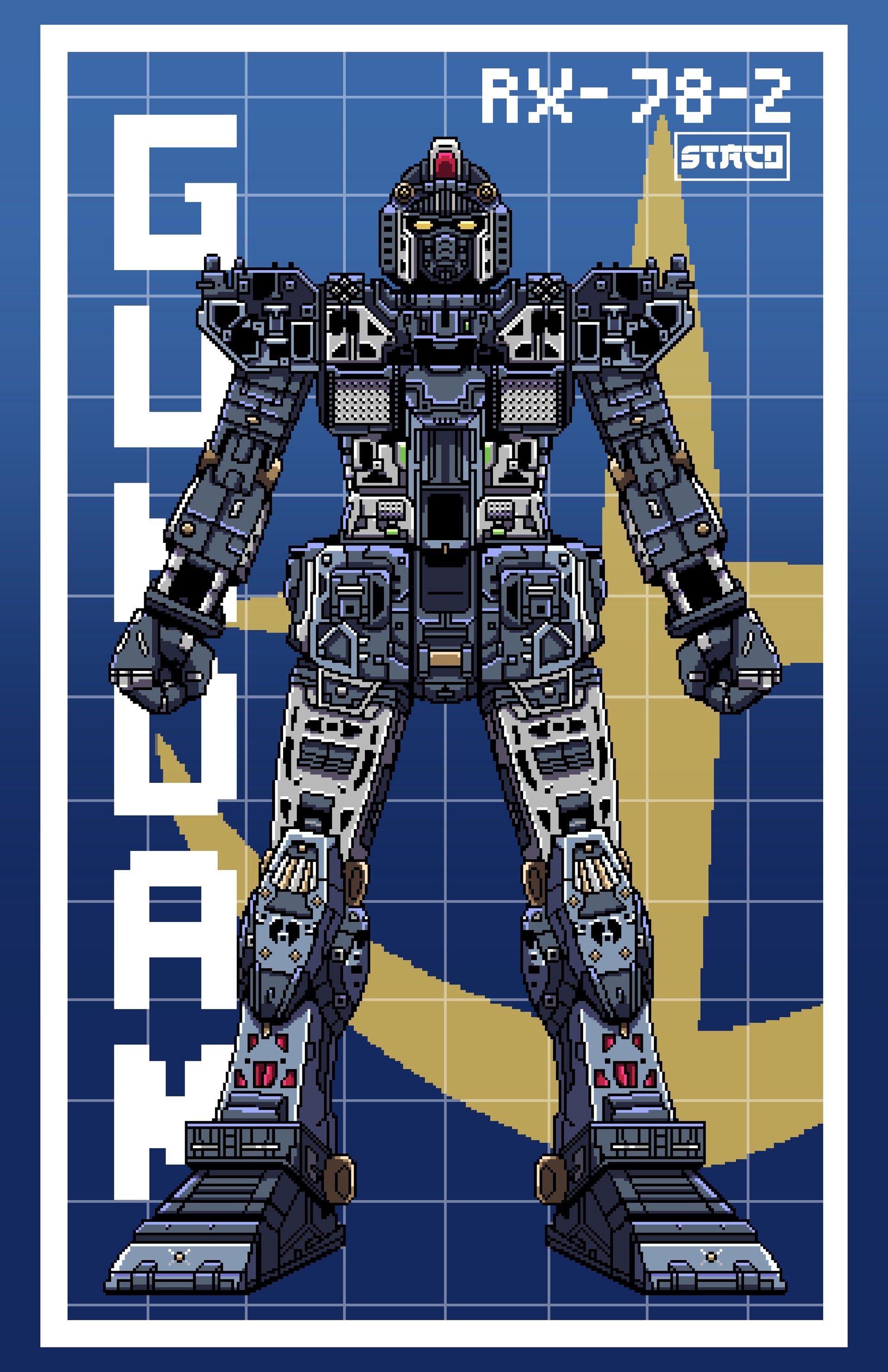 ArtStation - RX-78-2 Gundam Pixel BluePrint