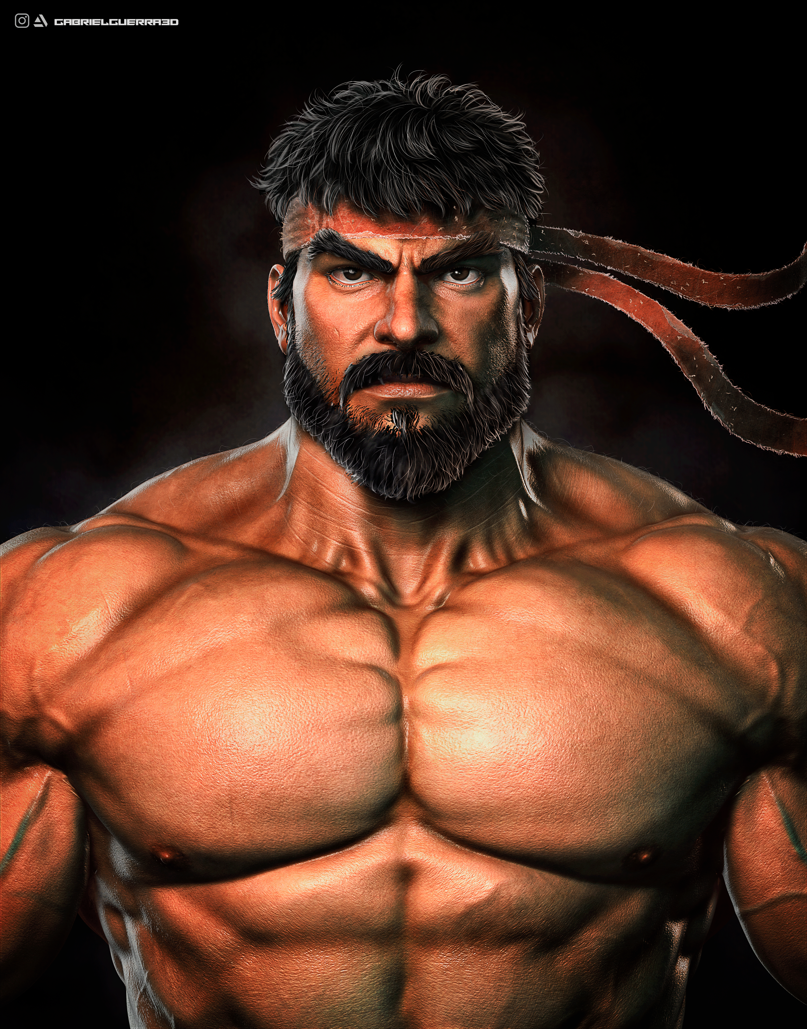 Bearded Ryu for Street Fighter 5  Ryu street fighter, Street fighter, Street  fighter 5