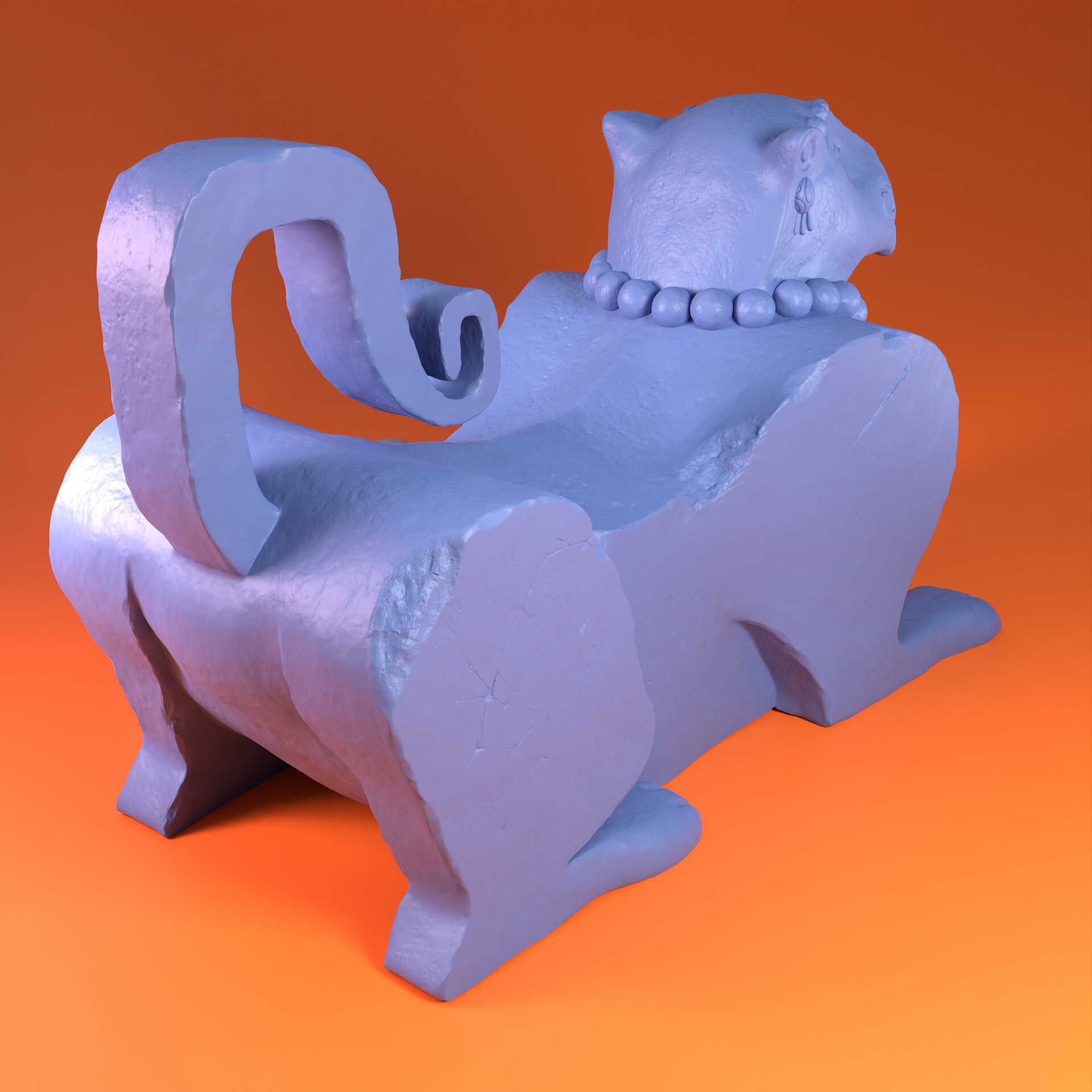 Jefferson Lee Marvin Häbel Prop Tiger Statue (HP Sculpt) BS Argonia