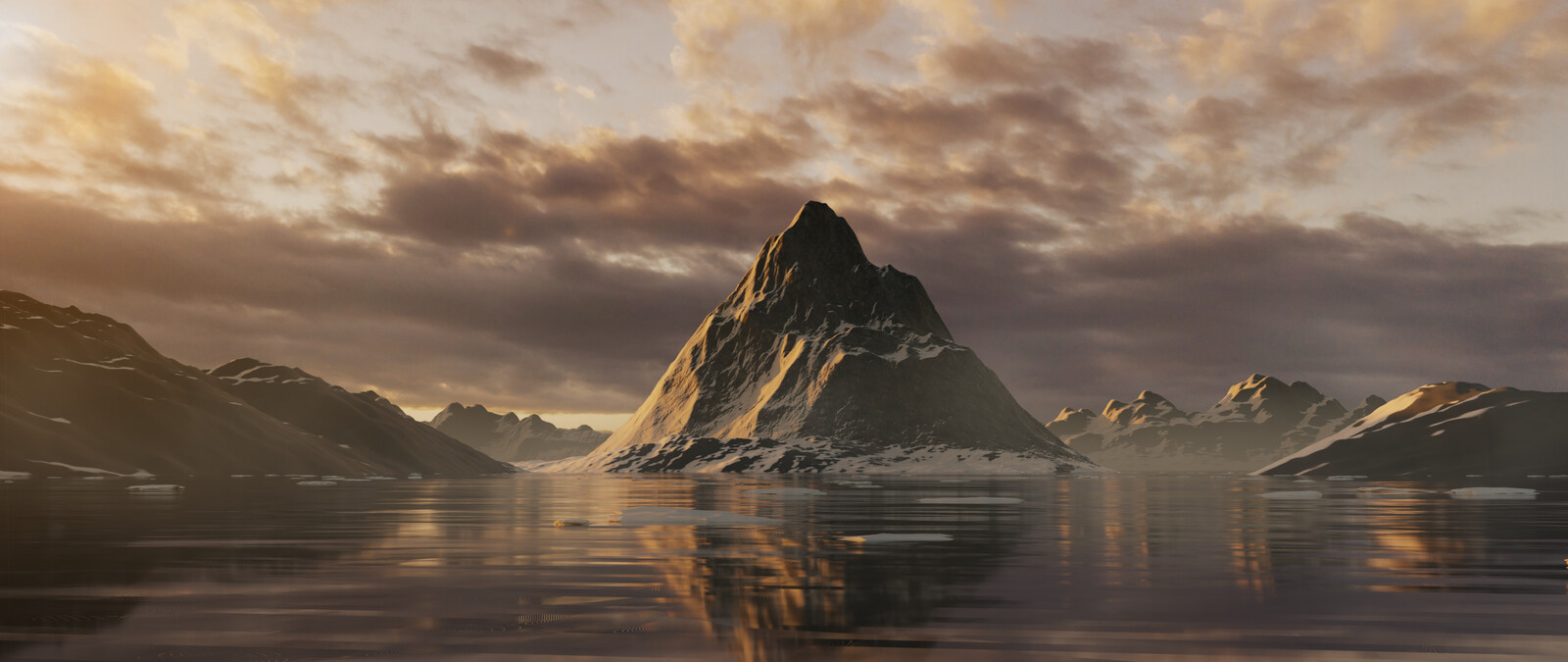 Mountain, Ocean, North