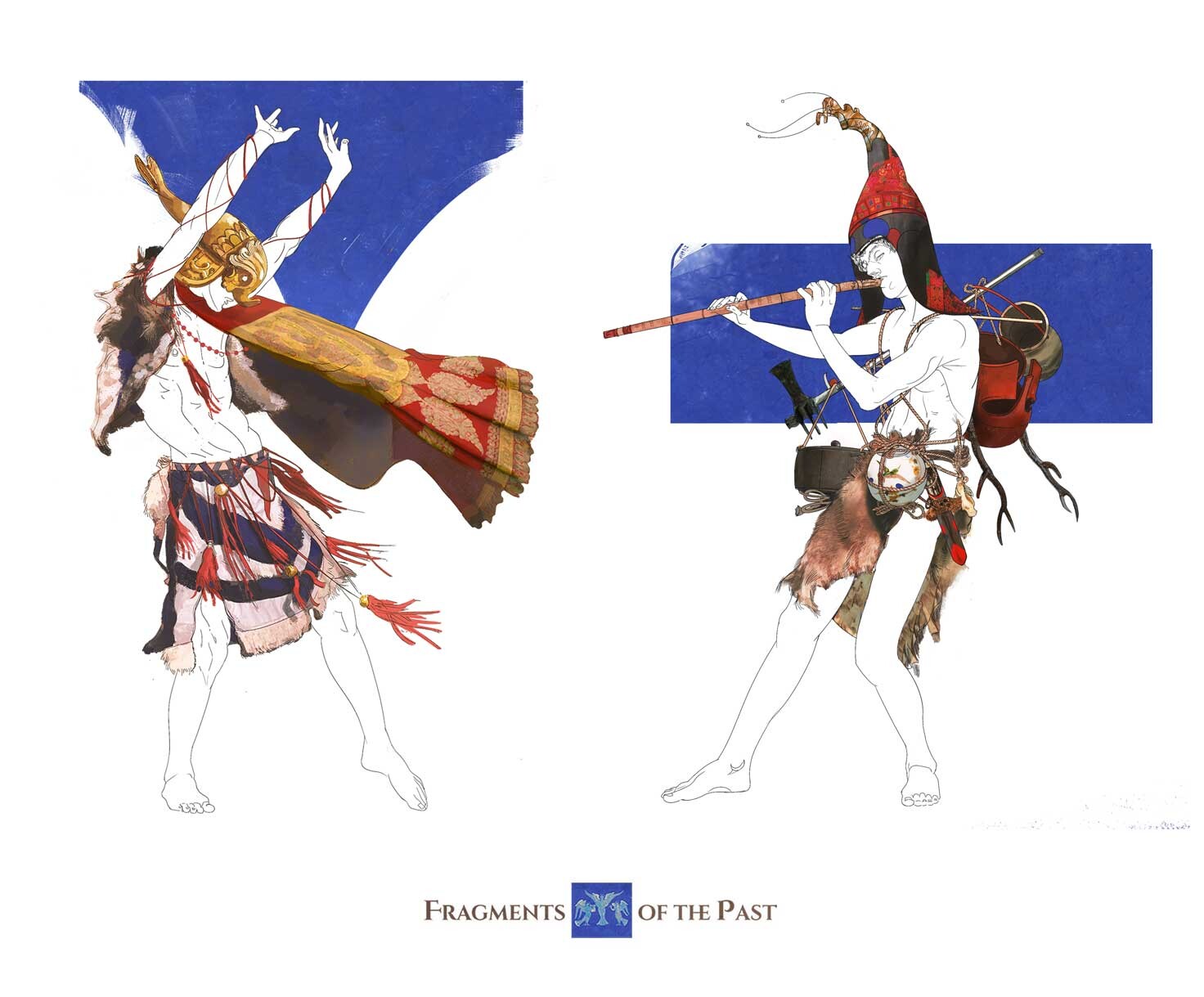 Helenos and Phrissos, a dancer and a flutist of the western coast of Askedoria