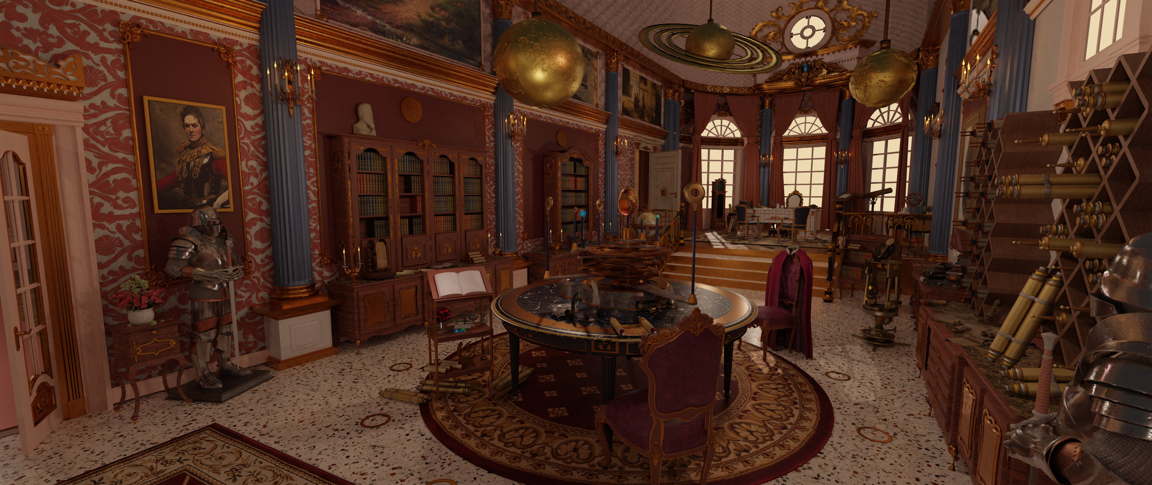 Satchit basu the ghost king palace study cinematic