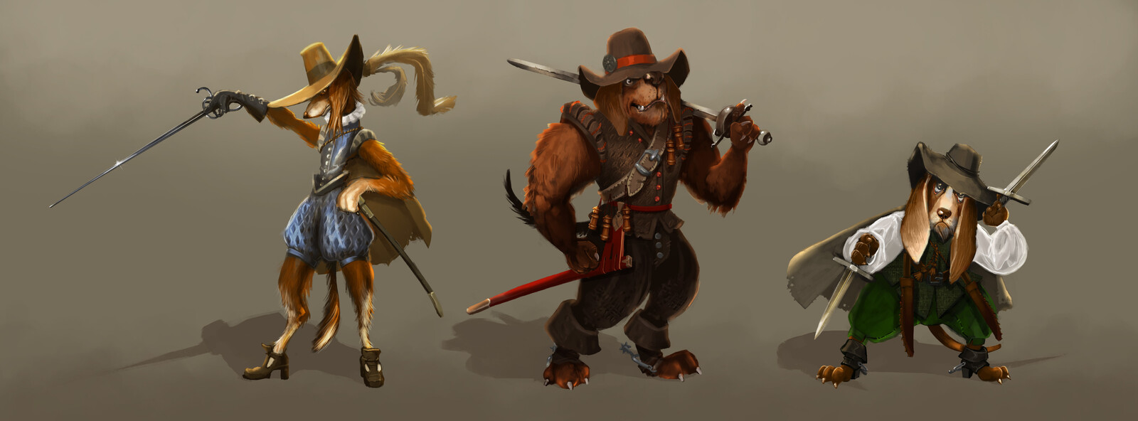 Three dogeeters