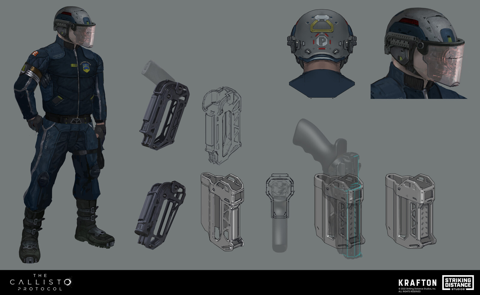 Prisoner Guard callouts (helmet, holster)