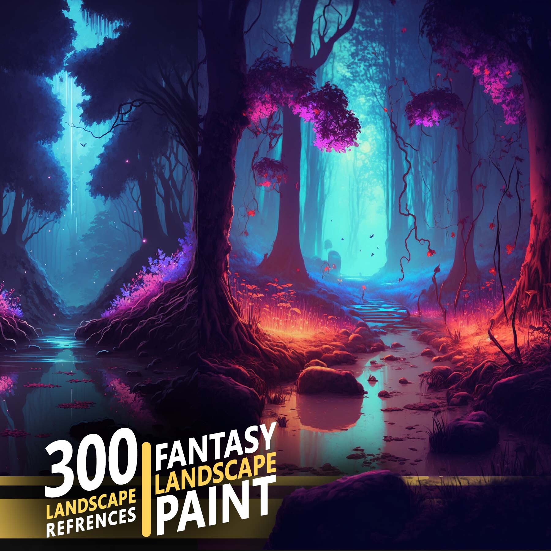 ArtStation - 300 Fantasy Landscape Paint - Environment references