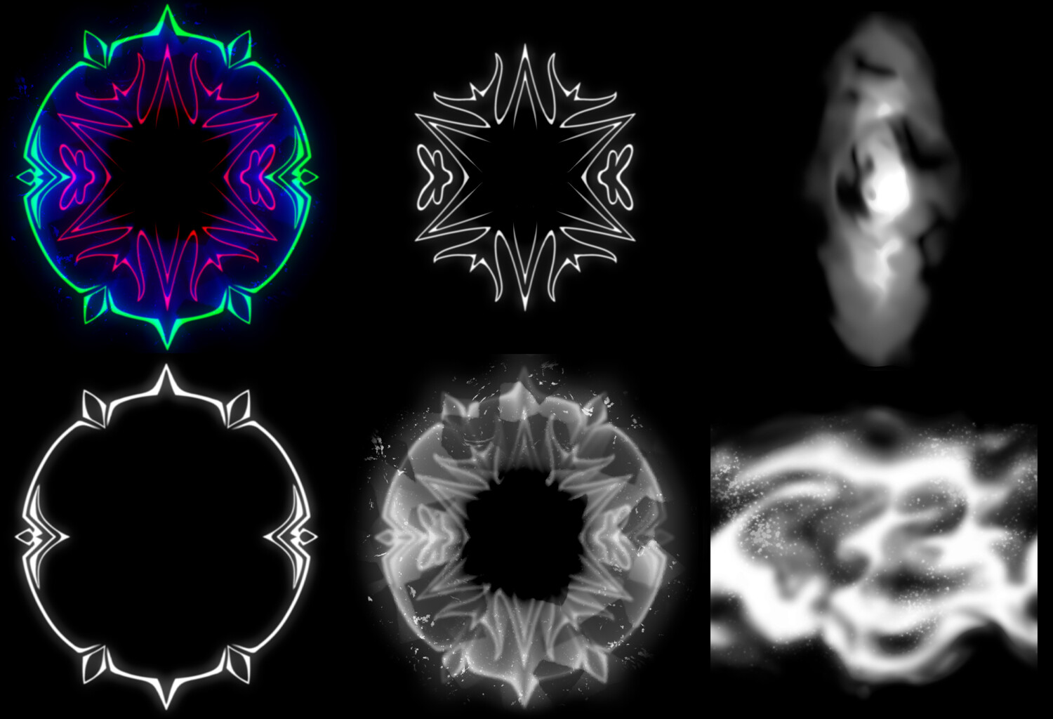 A few textures of the effect that I created.