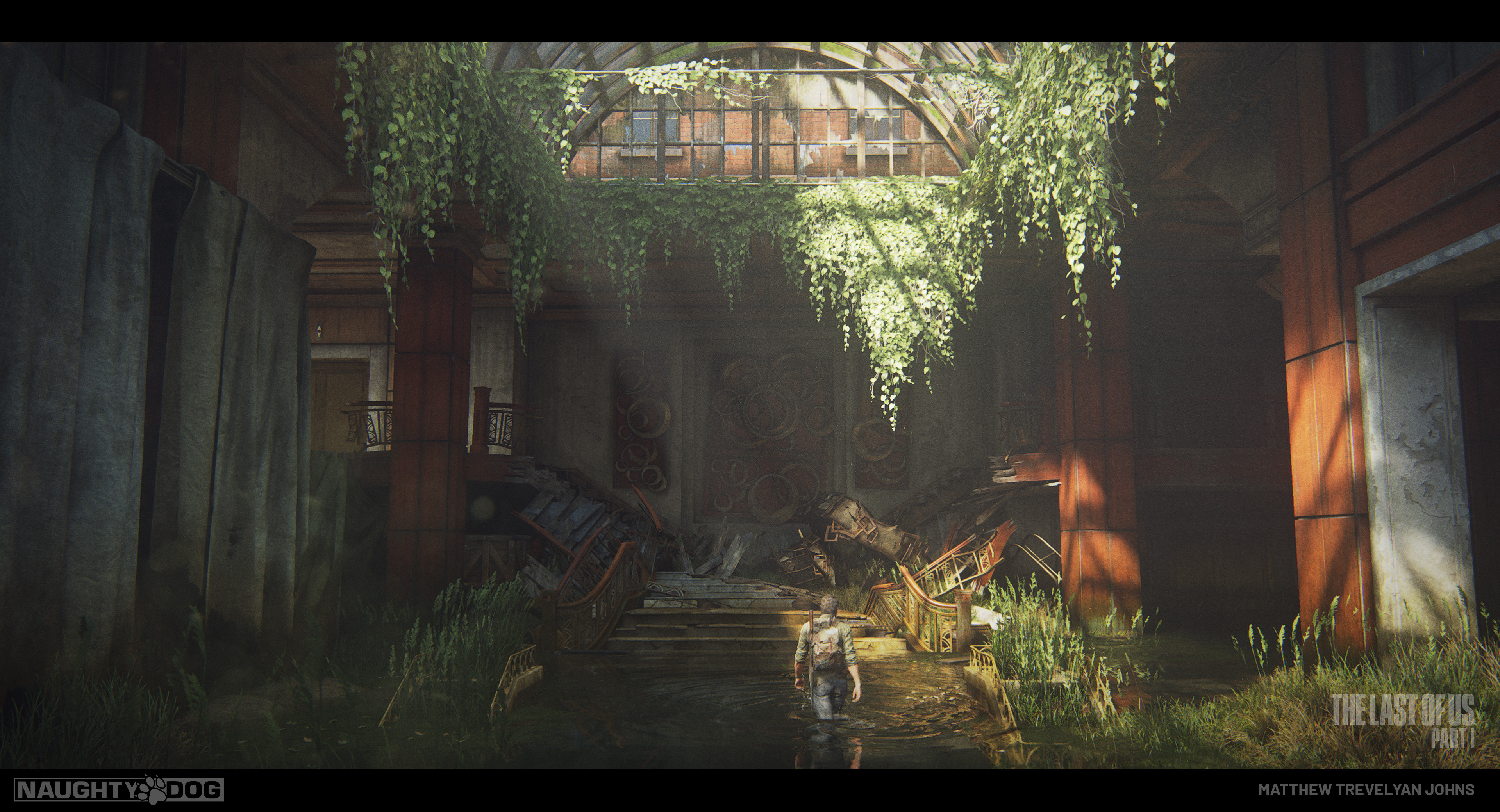 I took the Hotel Grand for a month or so, working with Topher Sassman. It was a difficult task, we were tight on time and I wanted to re-texture and shade the entire space so that we could hit that wow-factor the original space had