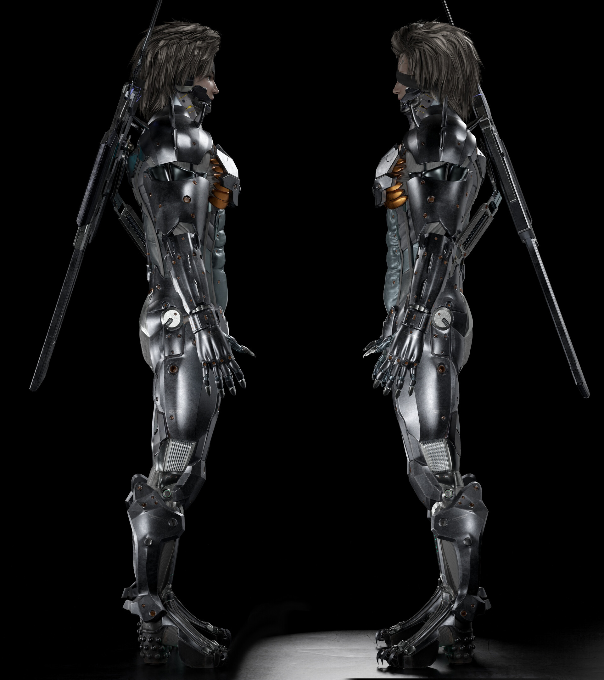 Raiden X BladeWolf - Metal Gear Rising game ready character fan — polycount