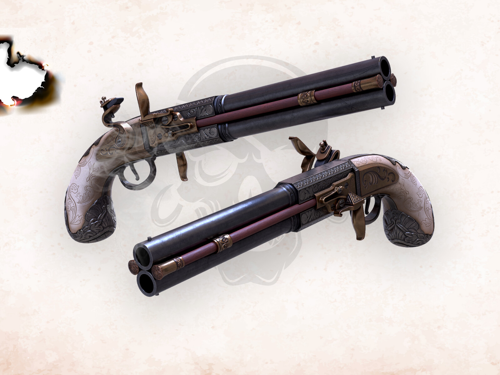 In combat, generally these weapons were used for a single shot, since the method of reloading was very slow and it was not usually time to recharge. 