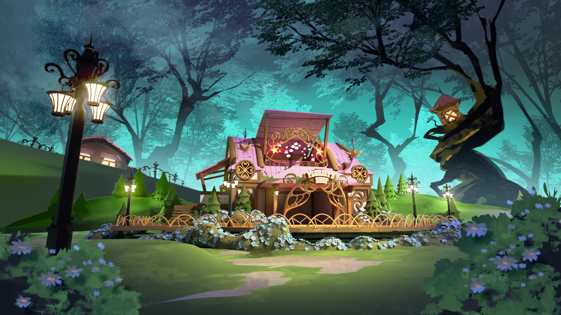 ArtStation Forest Magic Cabin