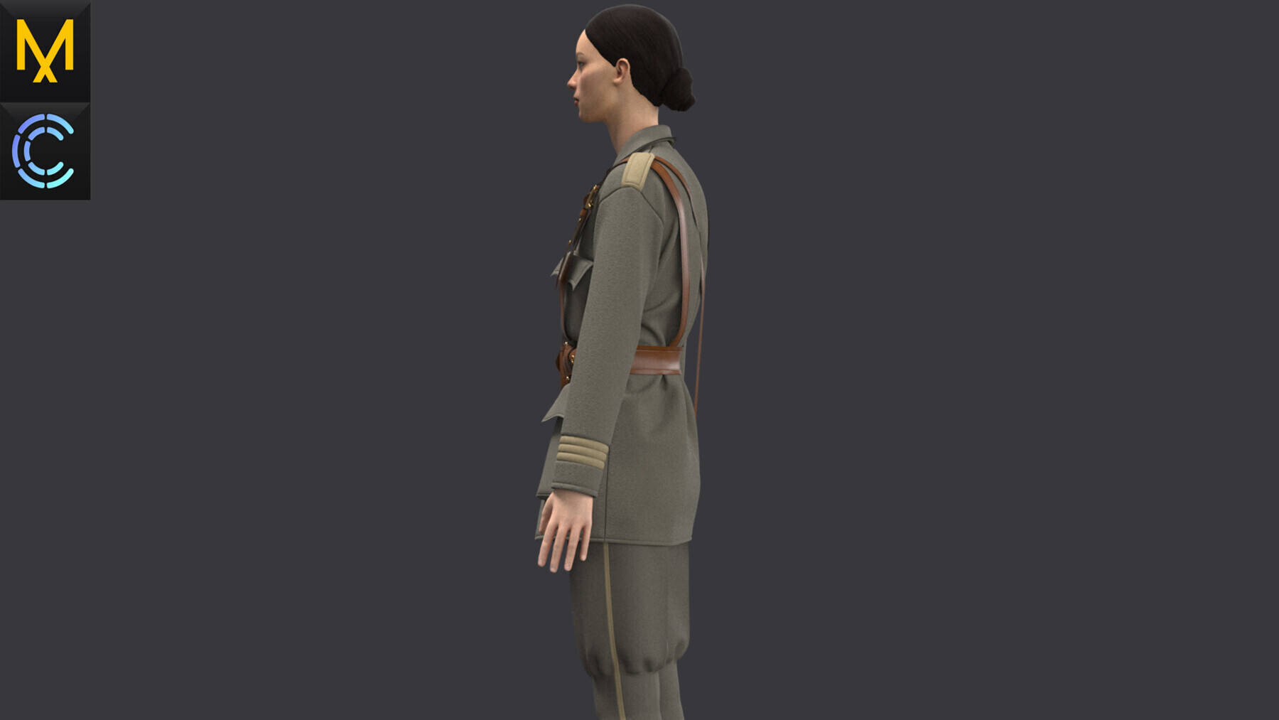 ArtStation - Military Outfit Female OBJ mtl FBX ZPRJ