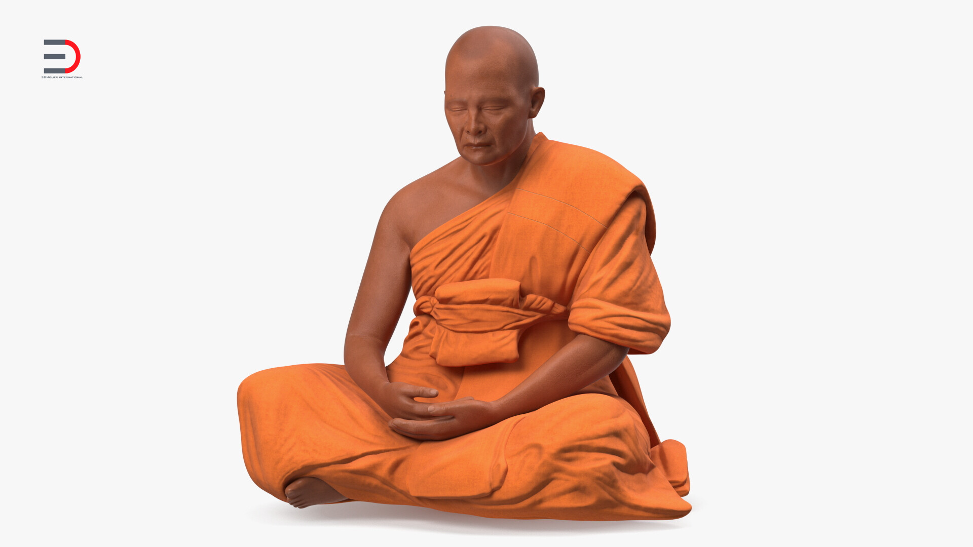 Andrey simonenko buddhist monk meditation 3d model