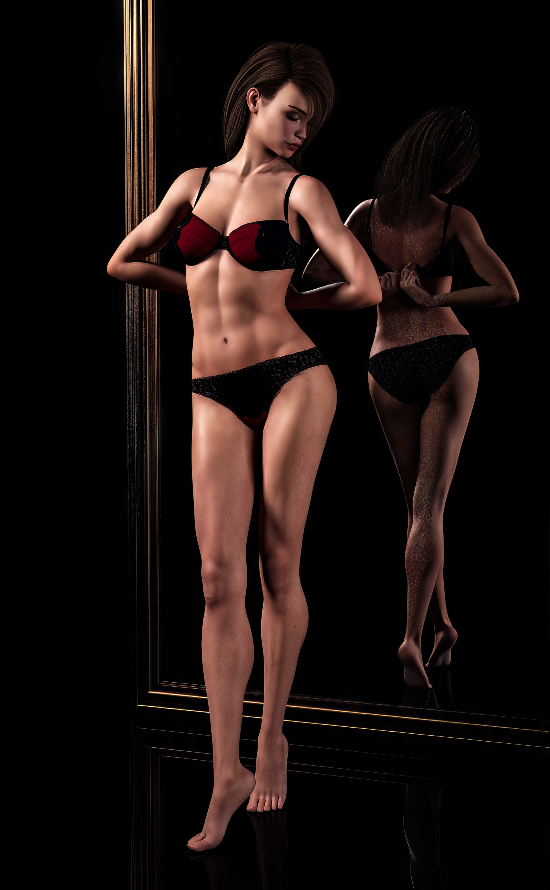 ArtStation - Carmen undressing in front of mirror ArtStation - Carmen undressing in front of mirror