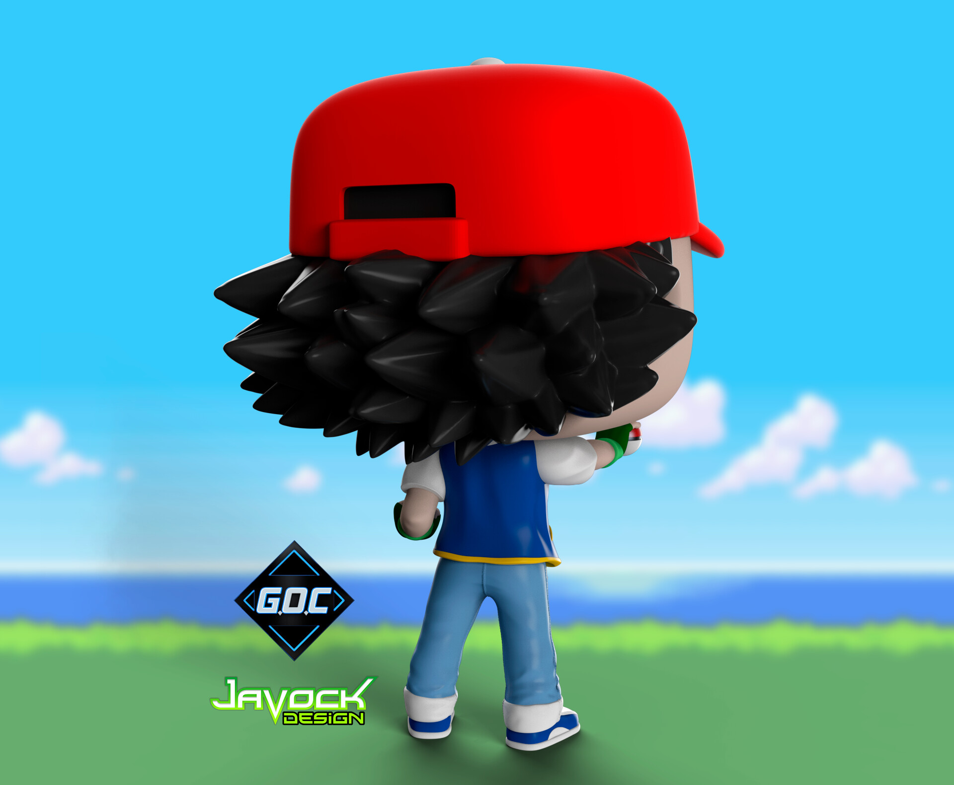 ArtStation Ash Ketchum Pokémon Funko pop Custom