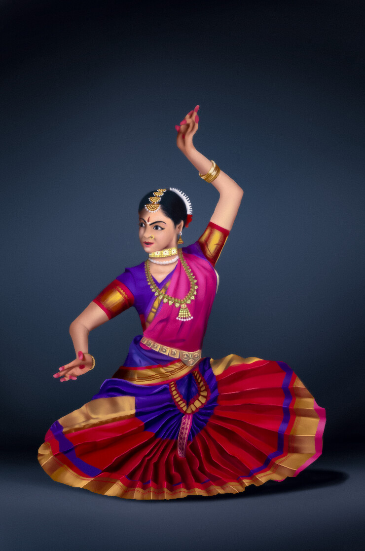 Bharatanatyam classical dance Stock Vector Images - Alamy