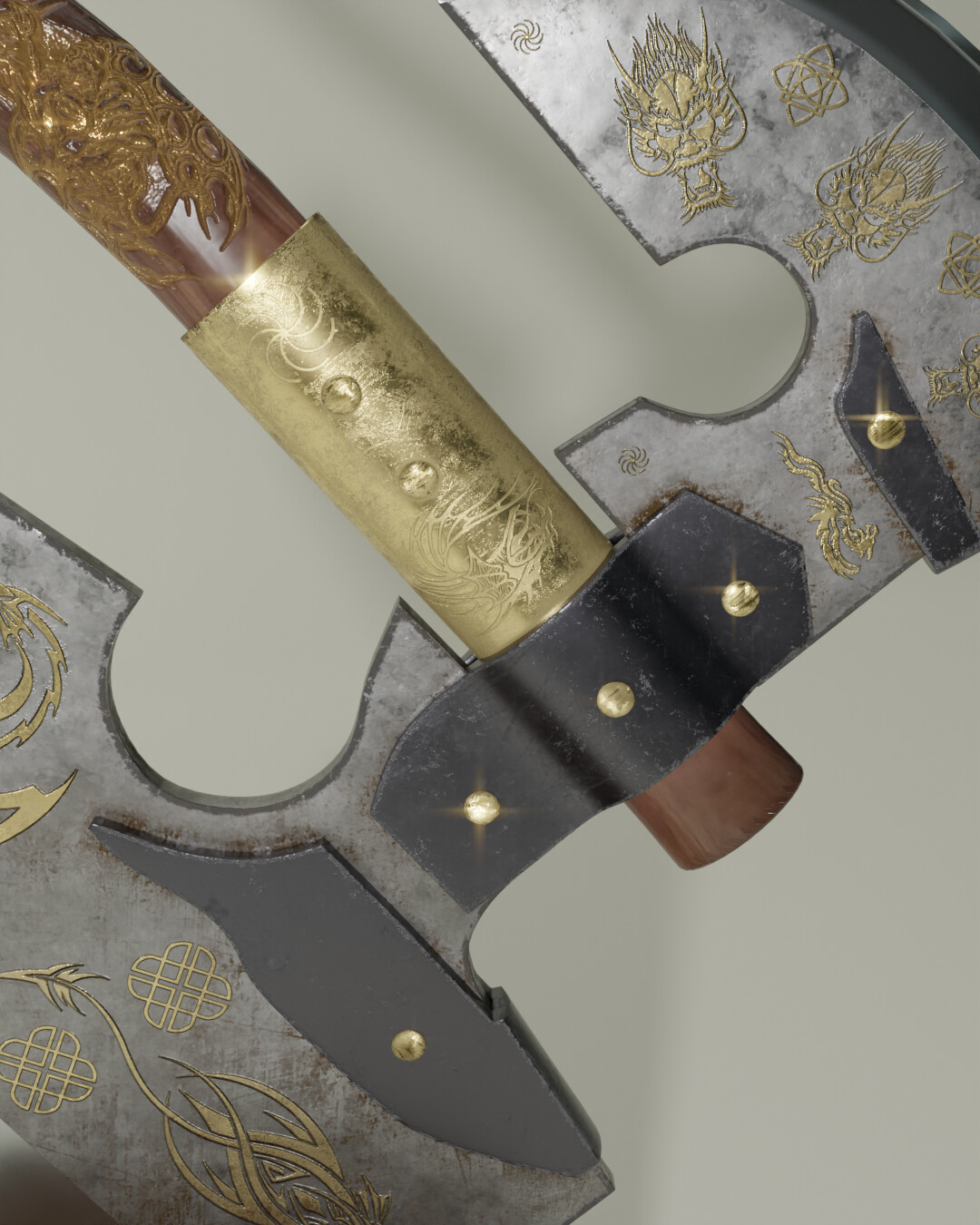 Engraved details