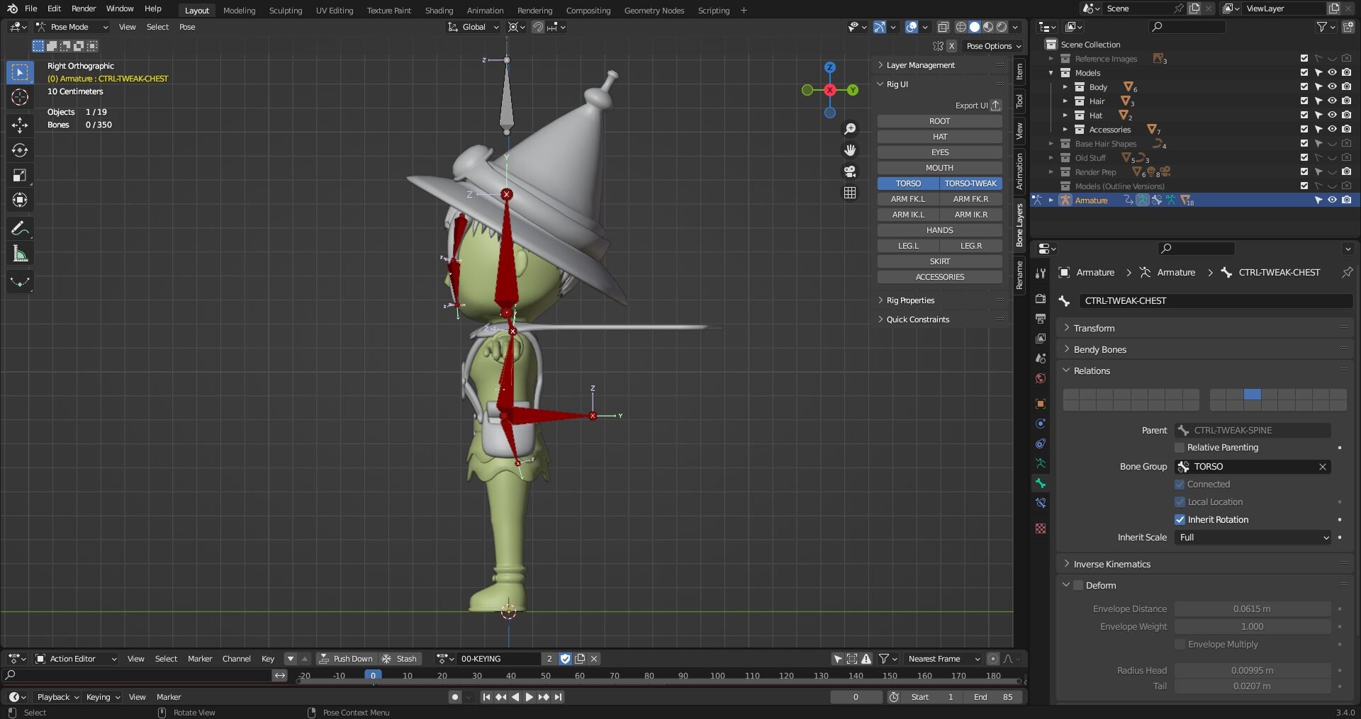 Scott Brookes - Witch/Alchemist Character Model with Rig and Animation