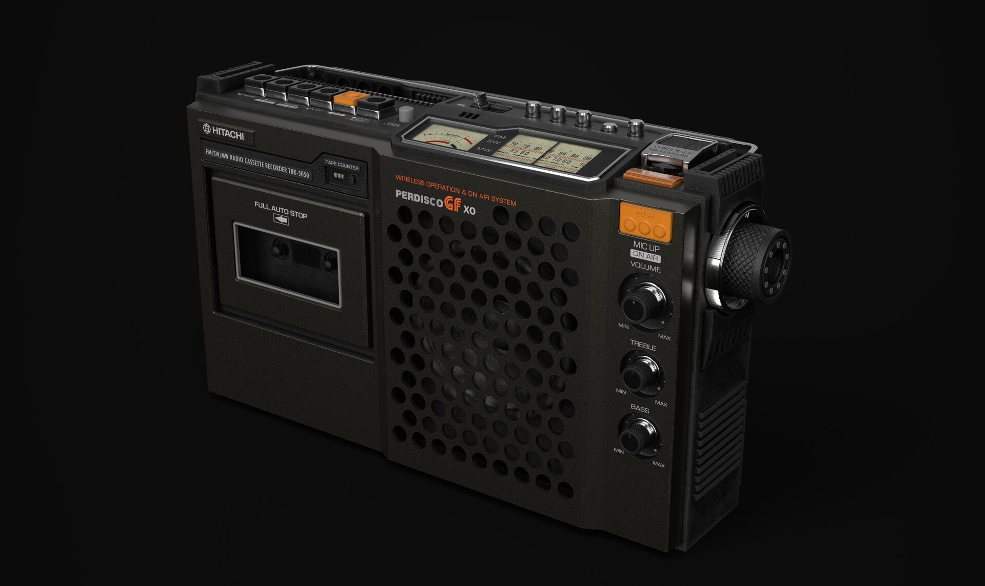 ArtStation - Hitachi Radio Cassette Player TRK-5050 - Personal Project