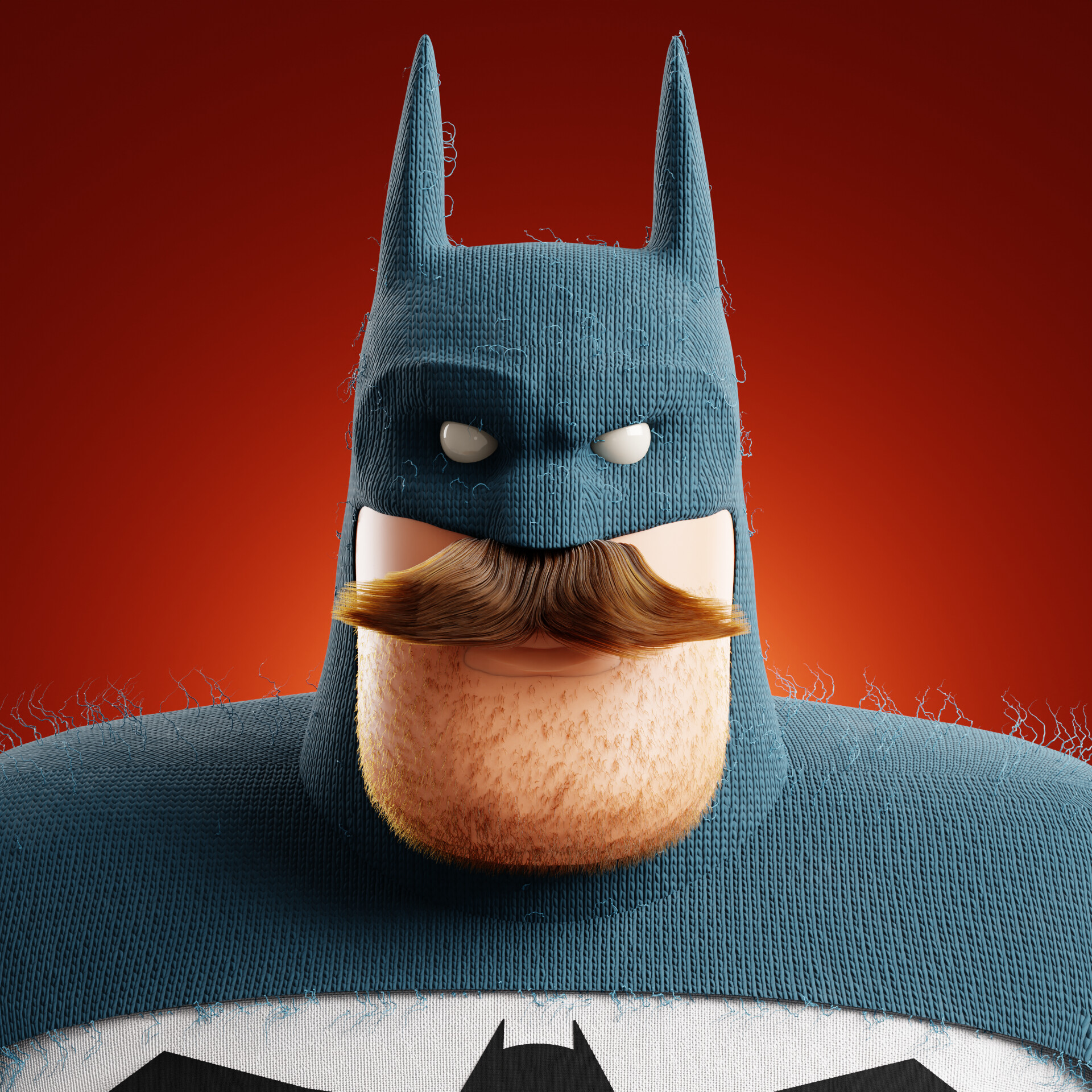 batman with a mustache