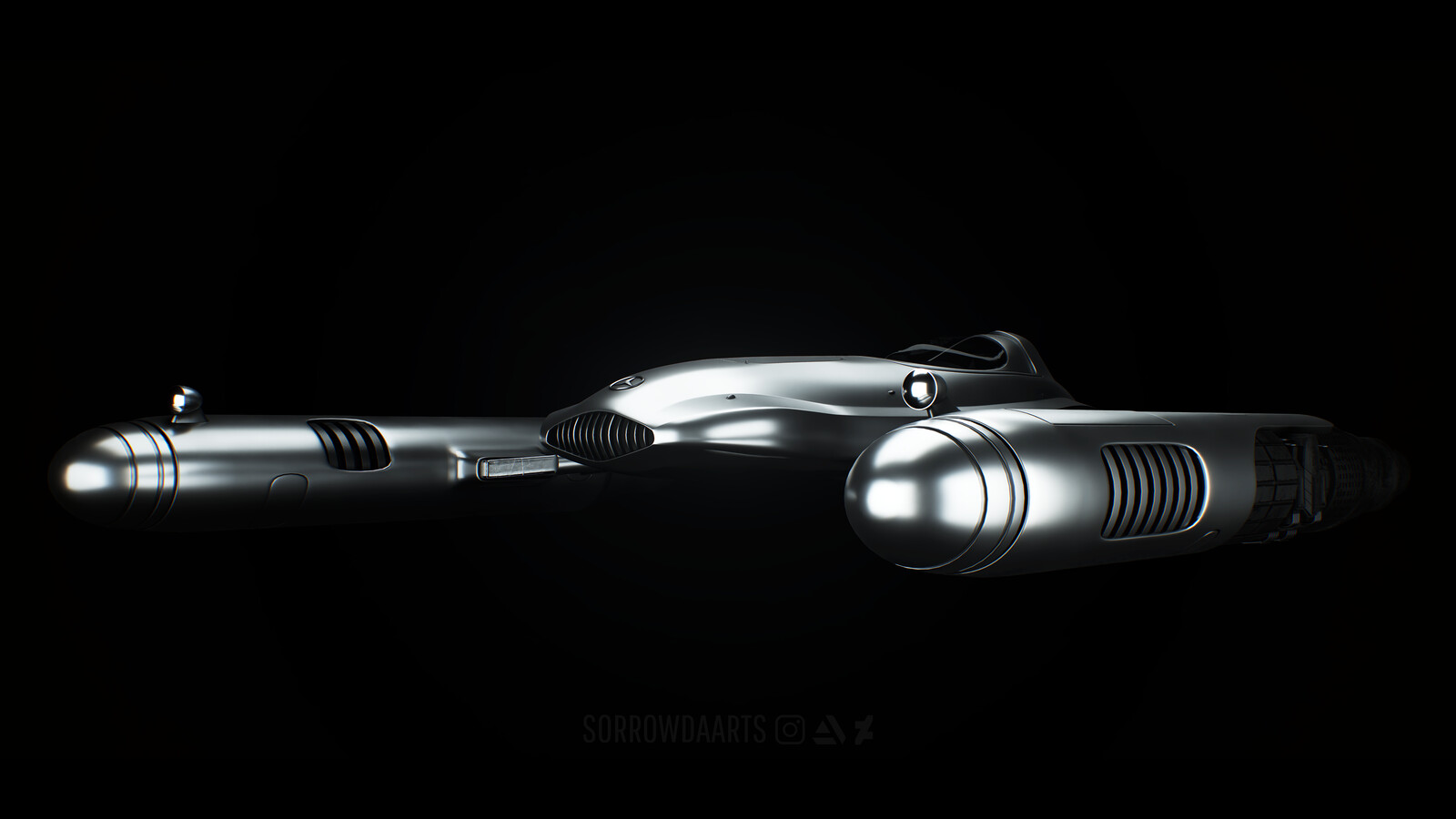 Futuristic Mercedes Racer