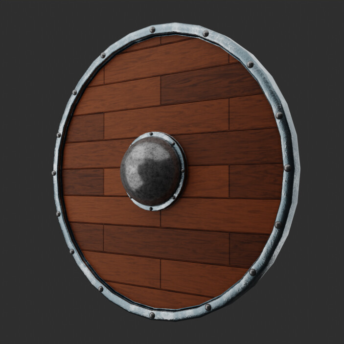 ArtStation - Round Wooden Shield