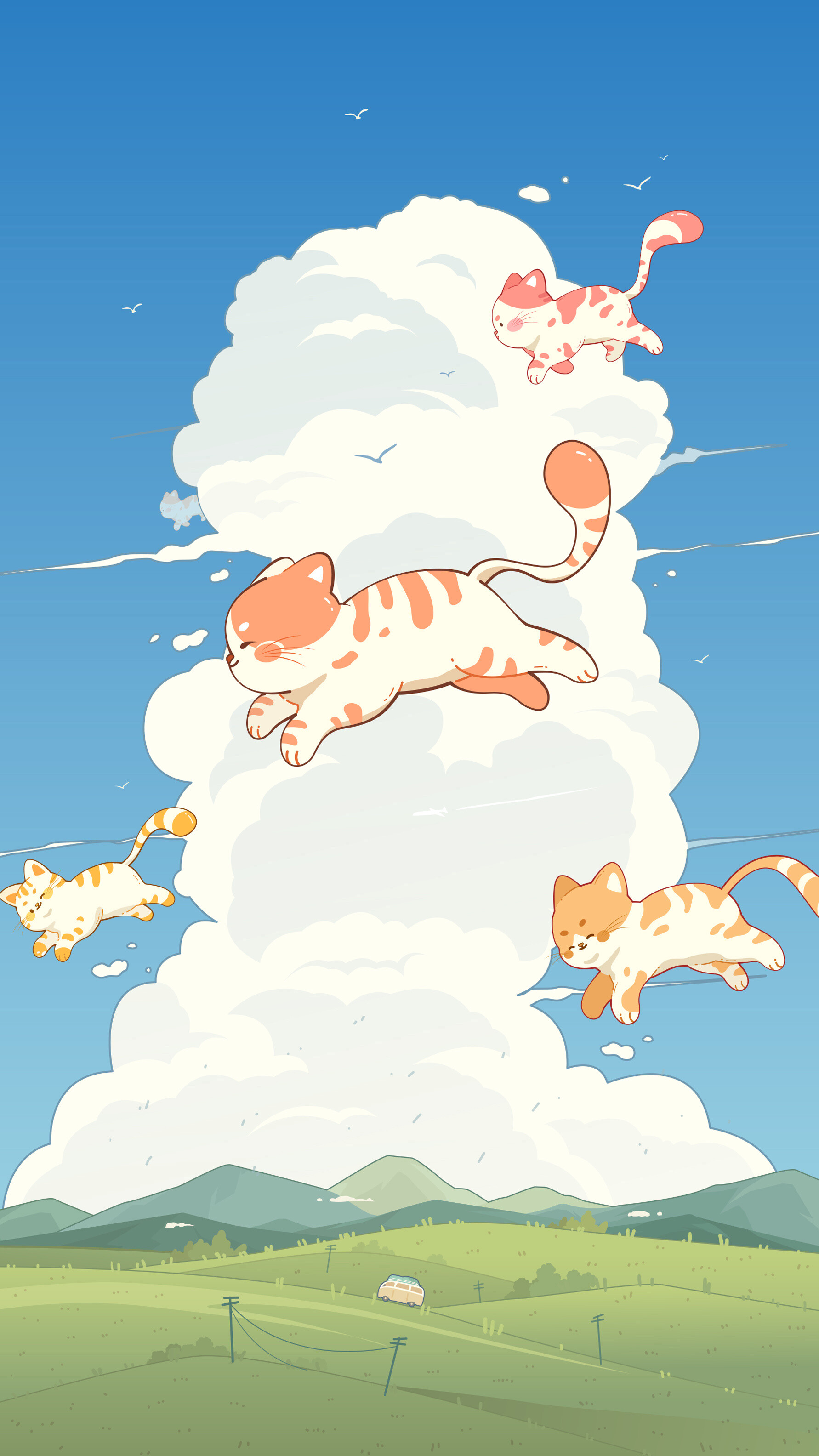 「うちの猫が神様になった」 雲の上に座る猫の写真を142万人が絶賛！ – grape [グレイプ]