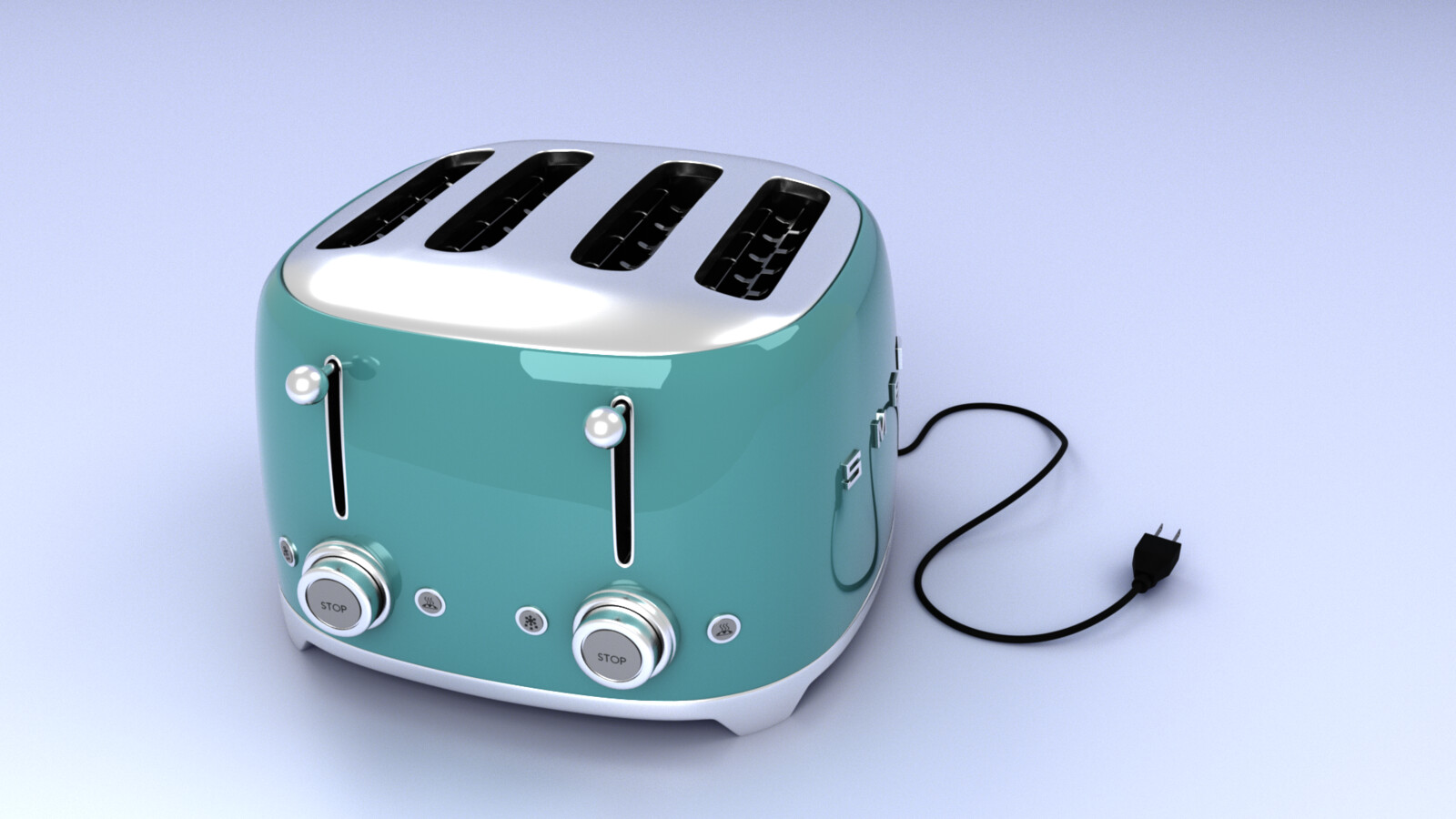 Retro toaster 3D model