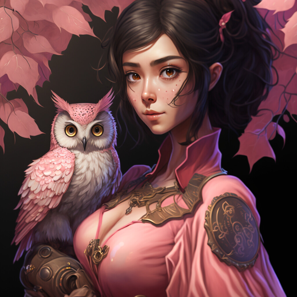 ArtStation A Girl pink