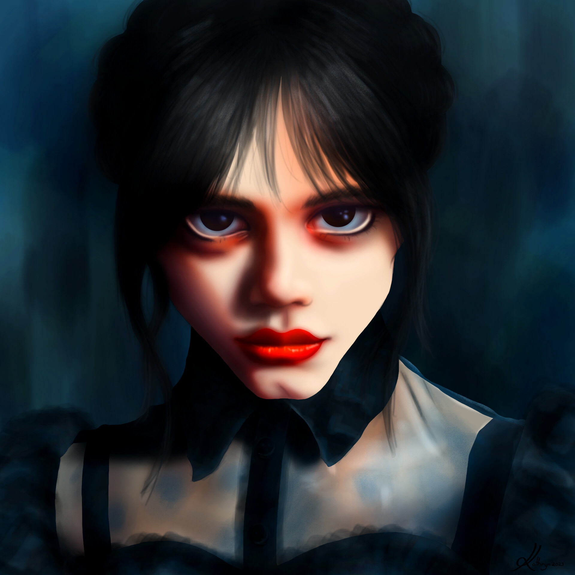 ArtStation - Wednesday Addams Portrait