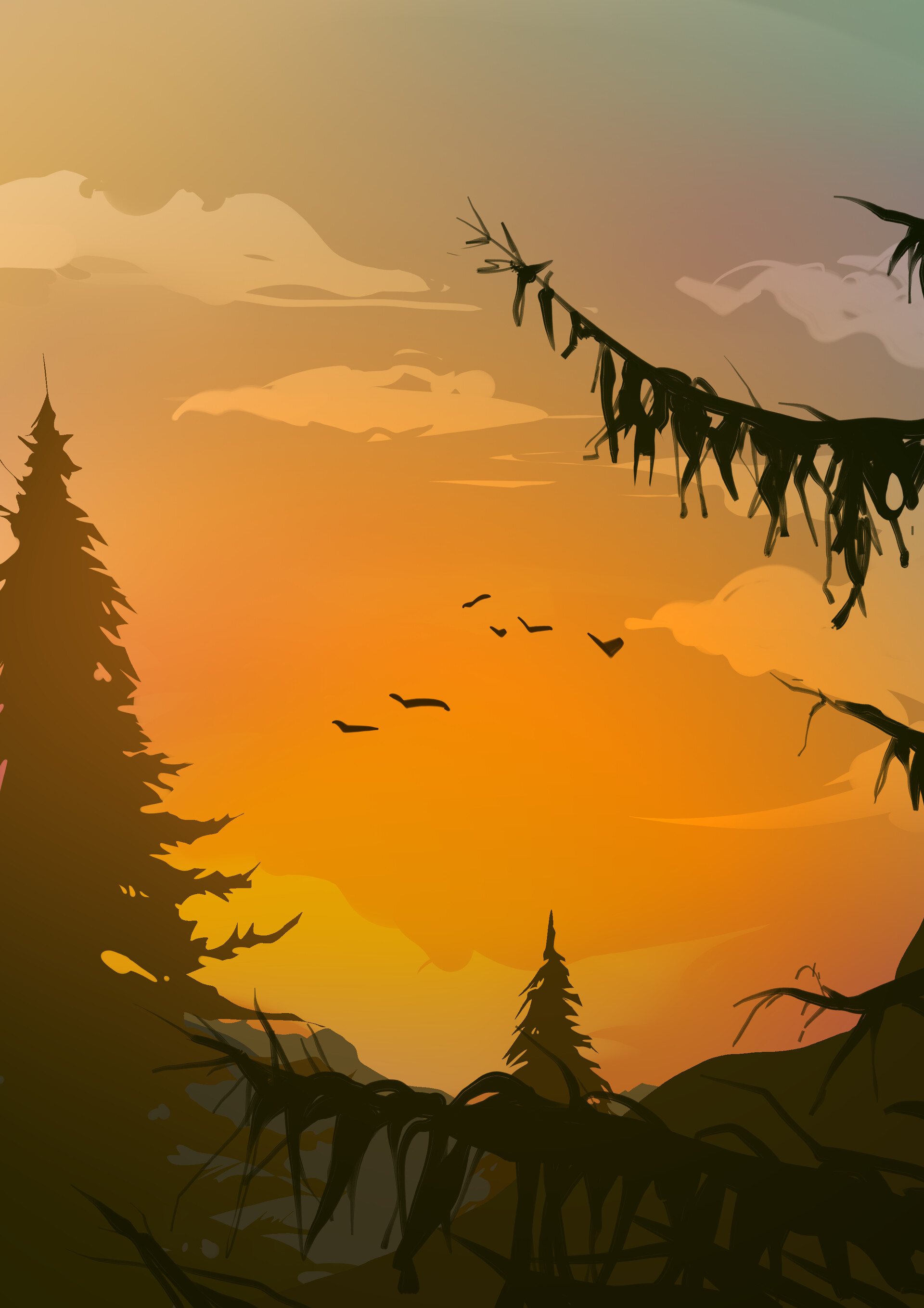 ArtStation - Д9: фон леса
