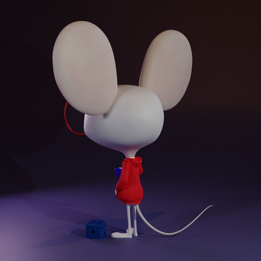 ArtStation - Casual Cartoon Mouse with Glasses