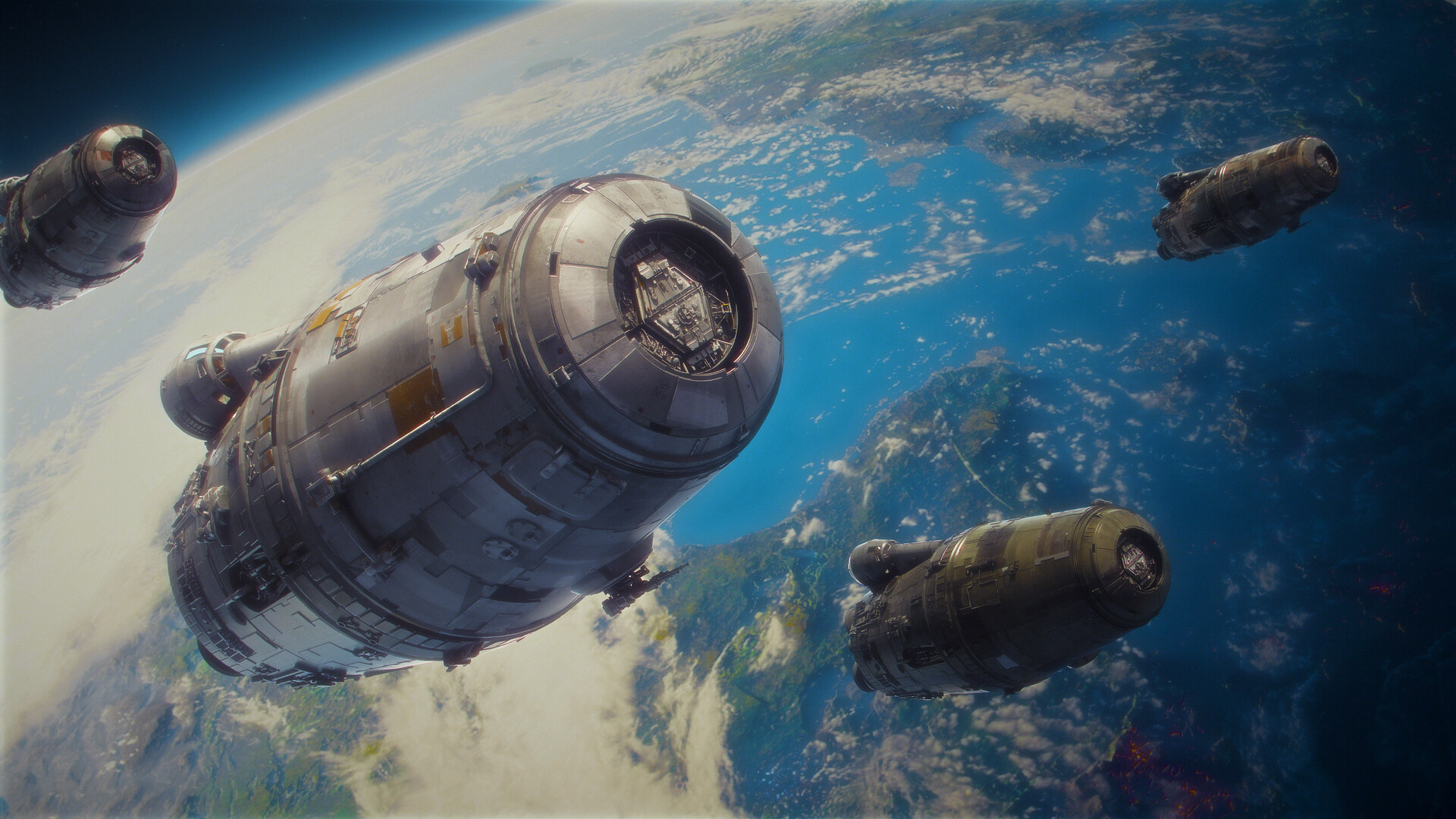 Corellian Tractor Pod Transport Flying ( Rendering