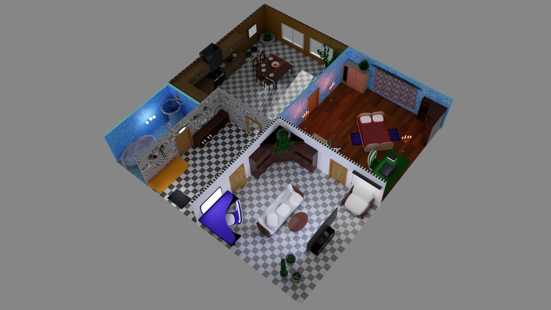 ArtStation - Interior (Top-Down View)