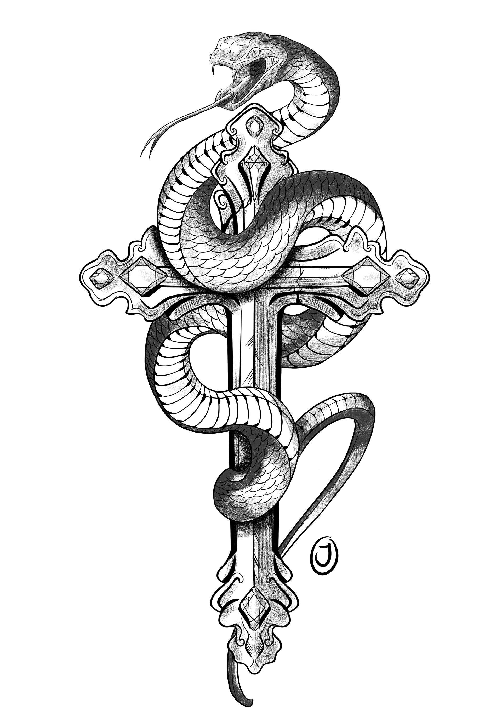 ArtStation Tattoo design commission