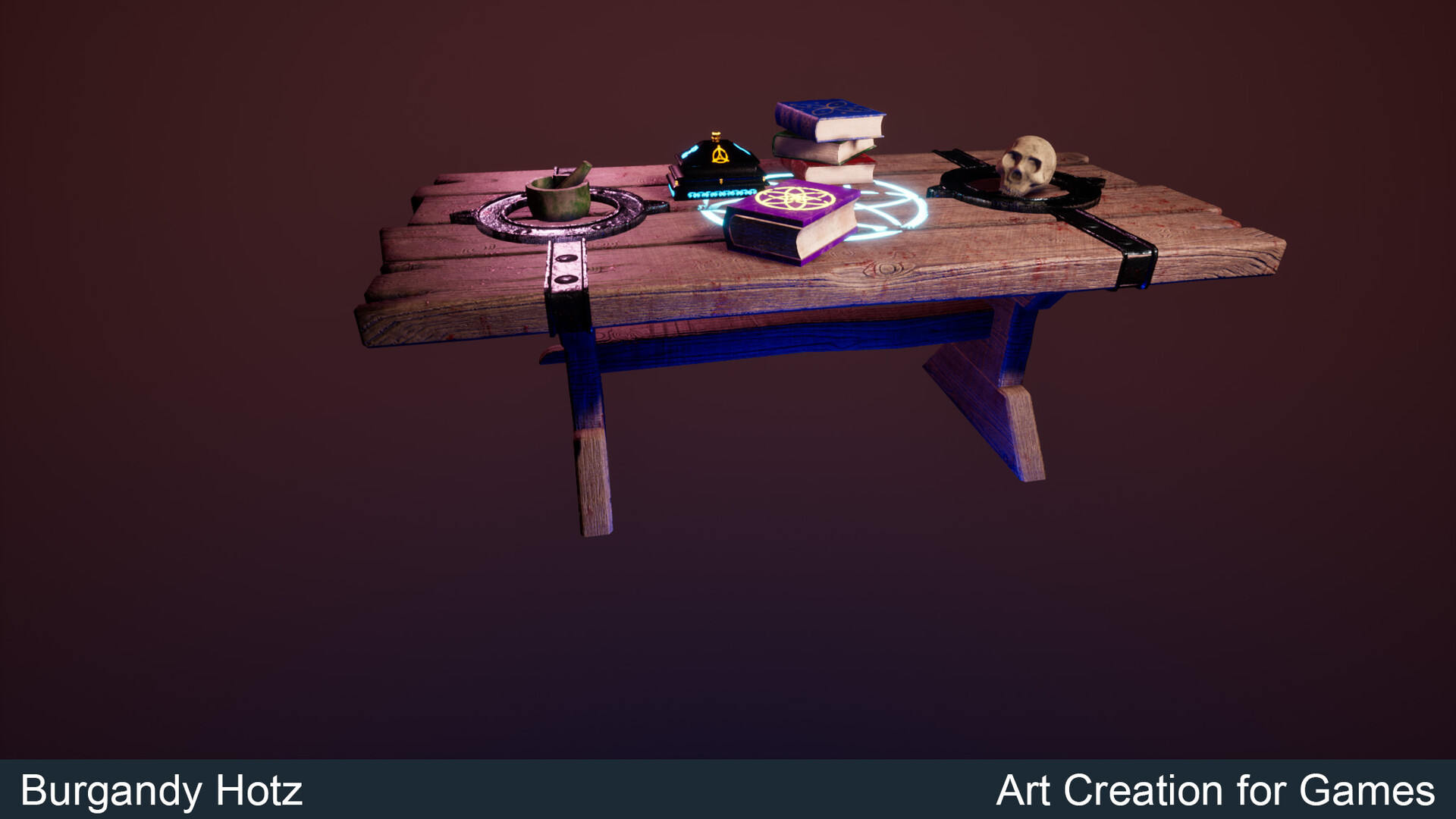 ArtStation - Art Creation for Games - Wizard's Table with Props