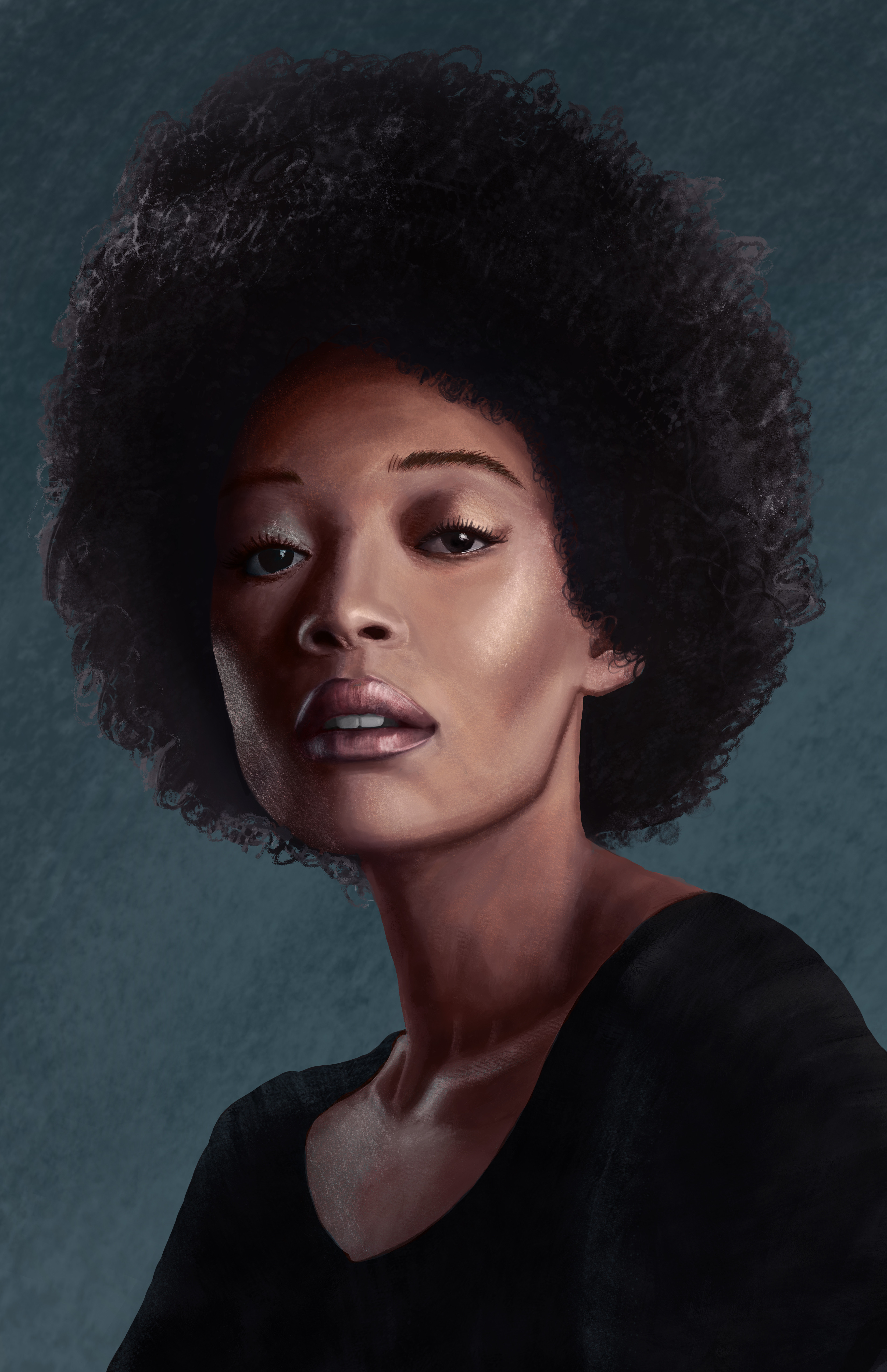 Portrait study from a photo by Kremer Johnson