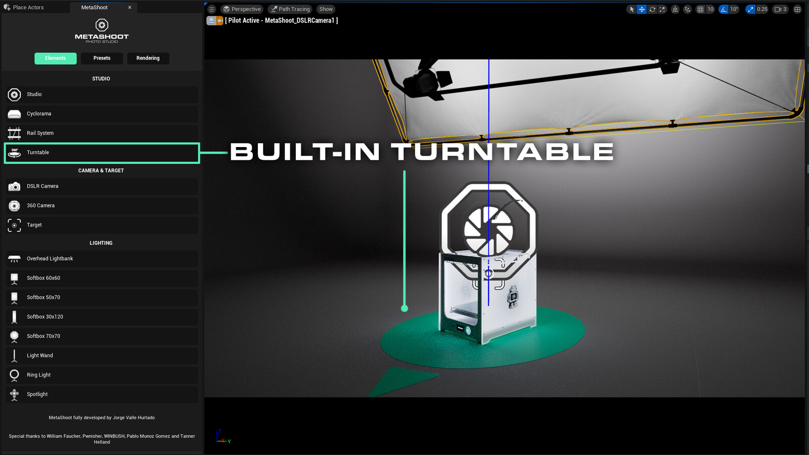 METASHOOT | Turntable | Unreal Engine plugin | Photo Studio Digital Twin for Unreal Engine - by VINZI