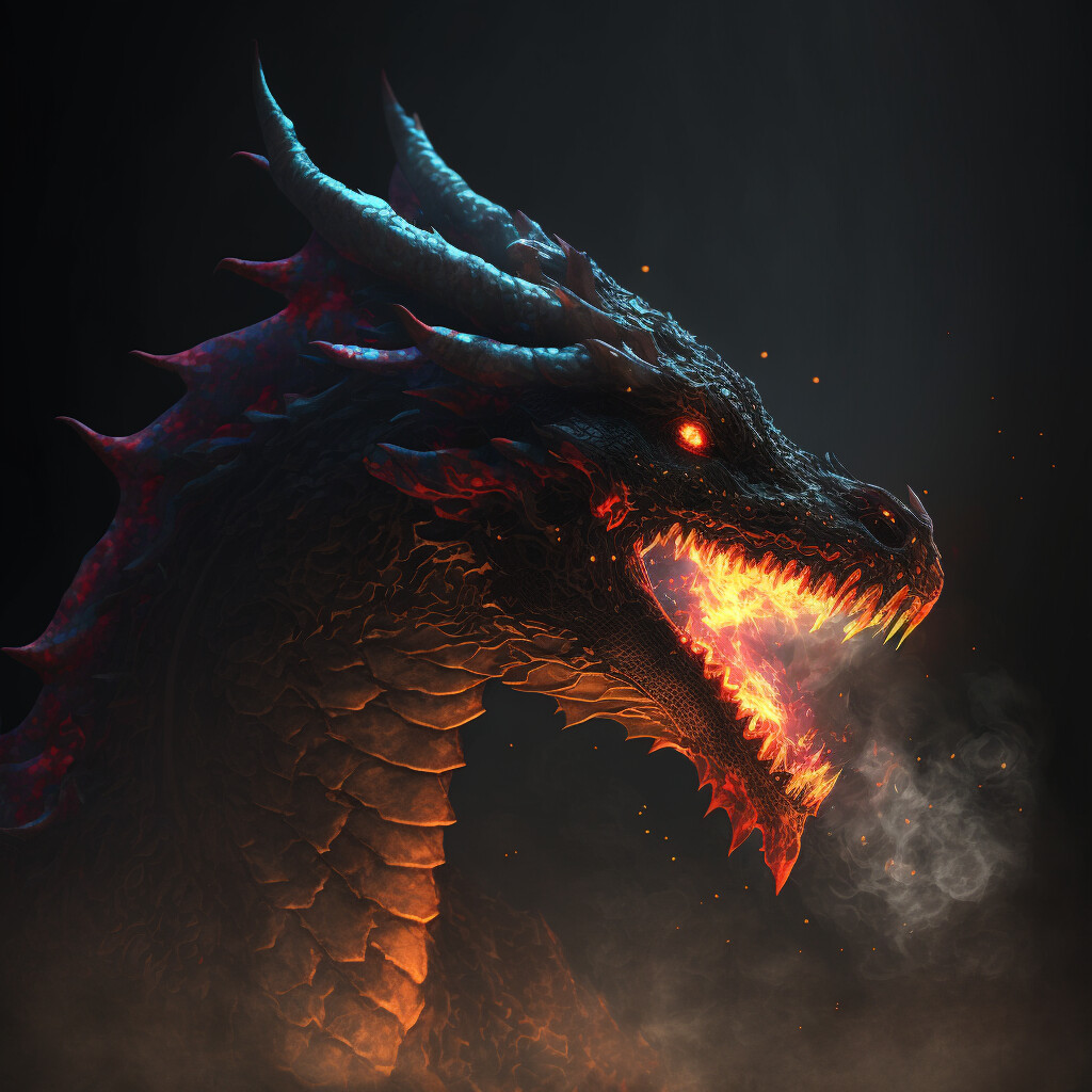 ArtStation - Fierce Inferno: The Dark Dragon's Breath 2