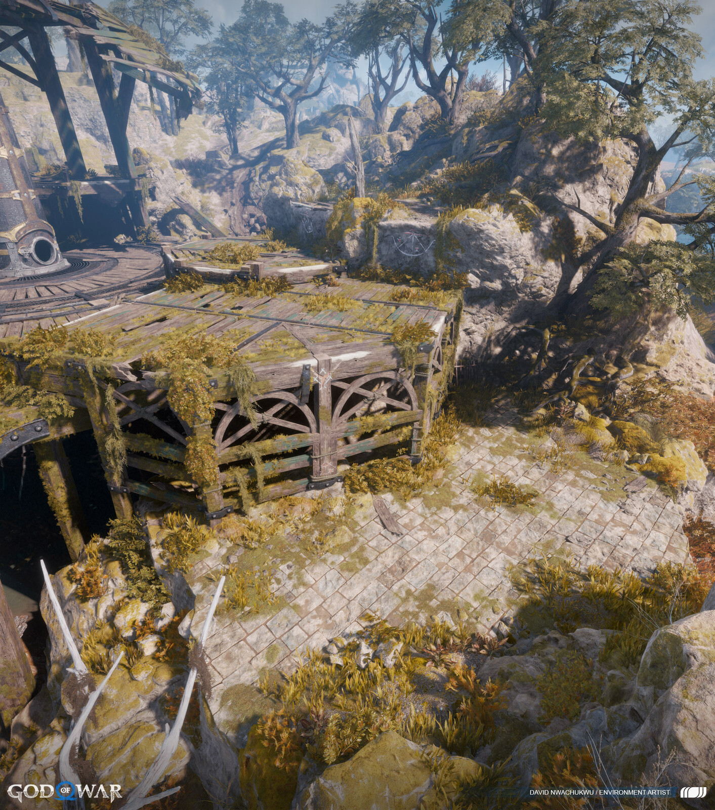 an area I did a lot of the texture painting and foliage / rock placement for