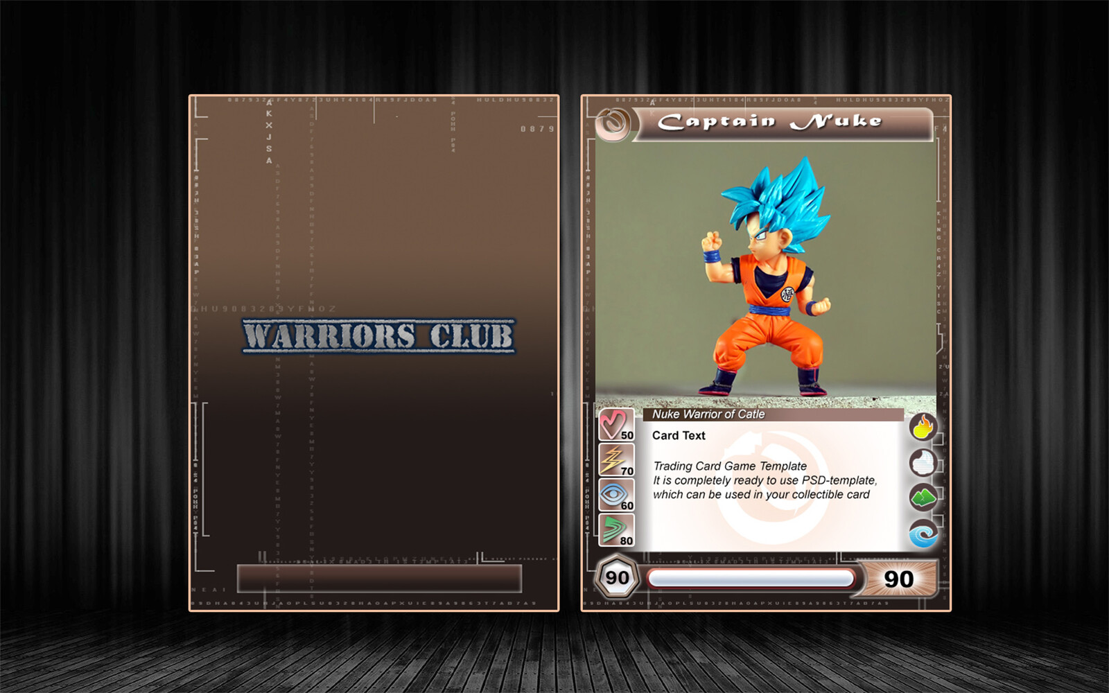 Atomic templates TCG card photoshop template V6