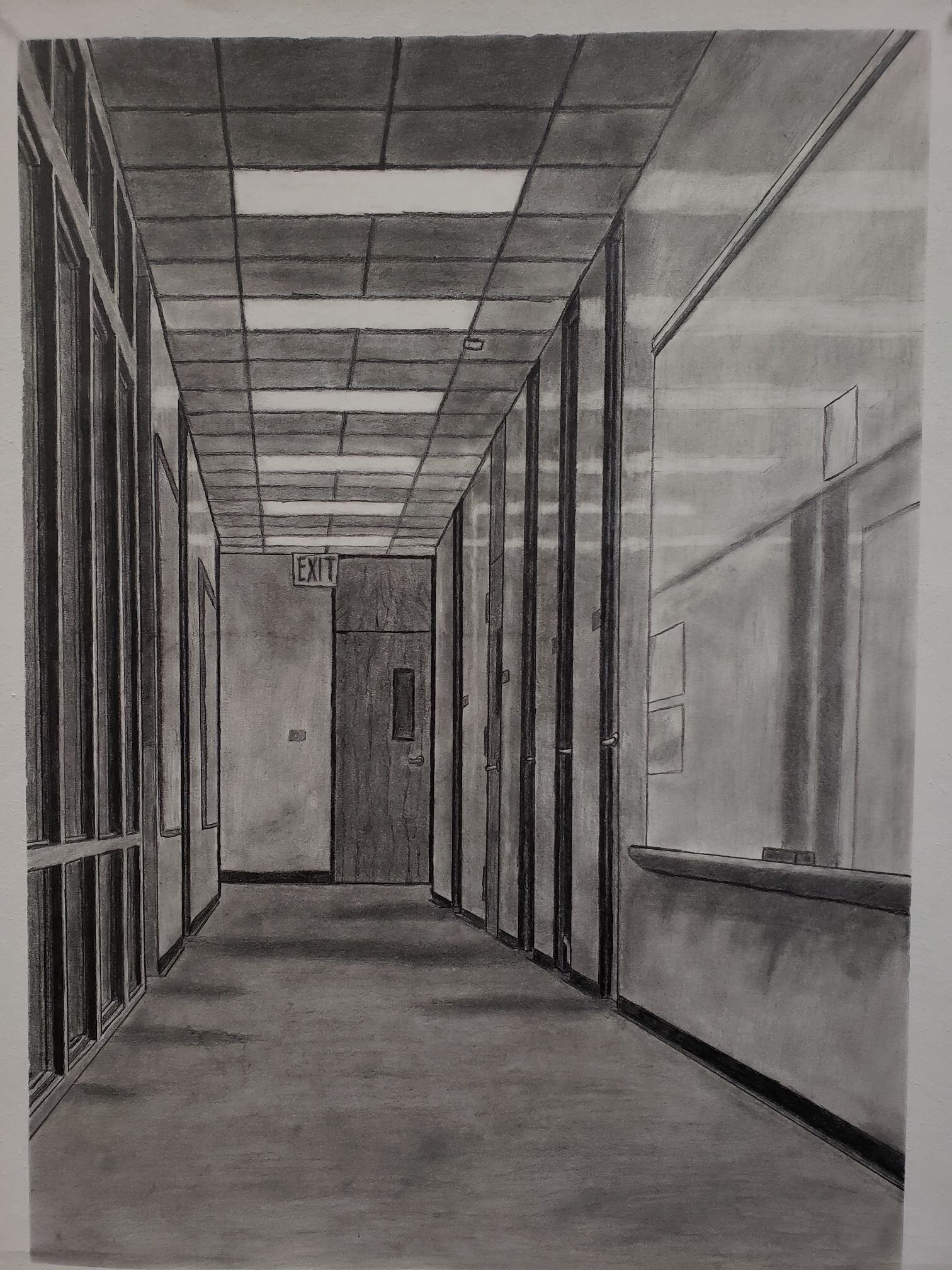 ArtStation Hallway Perspective Drawing