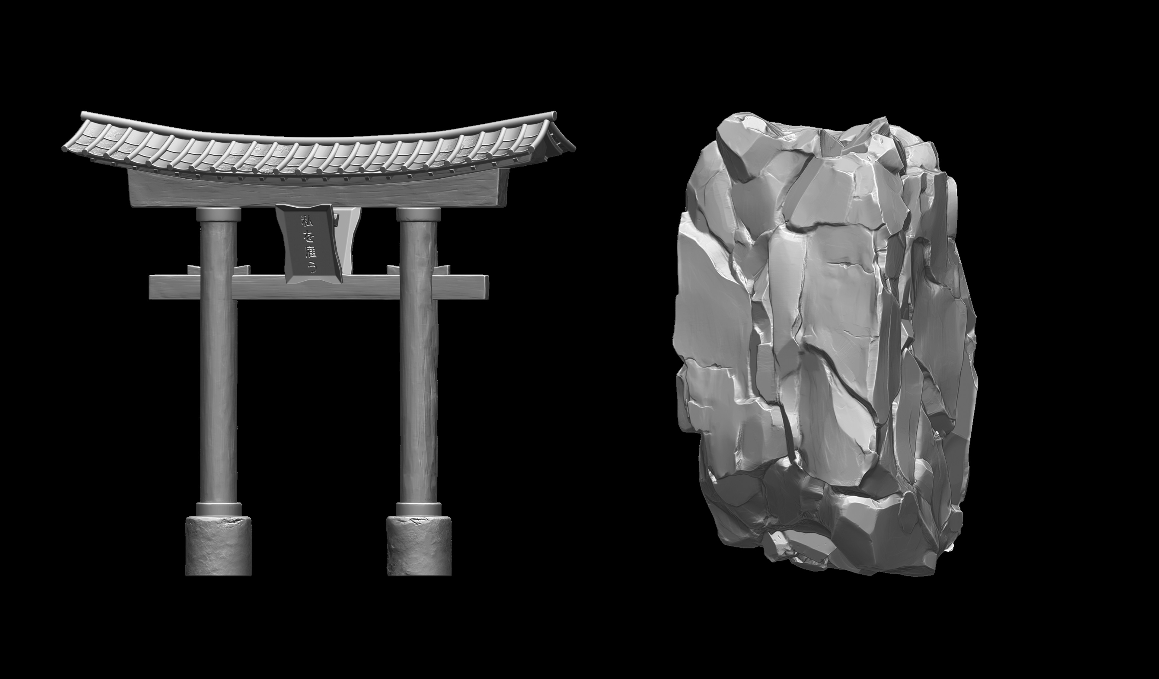 A couple of sculpts made for the project